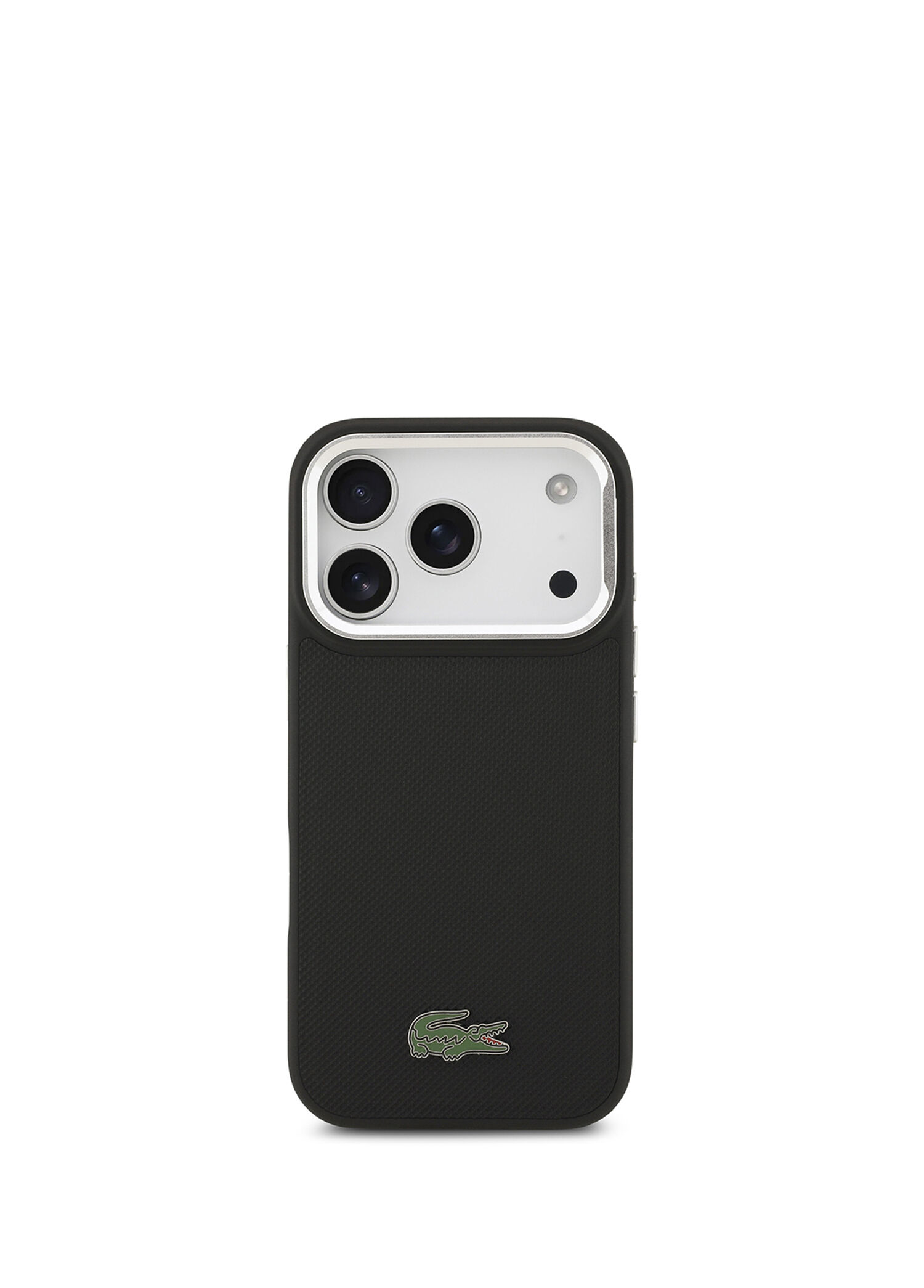 iPhone 17 Pro Magsafe Uyumlu Siyah PU Pike Desenli Standlı Telefon Kılıf
