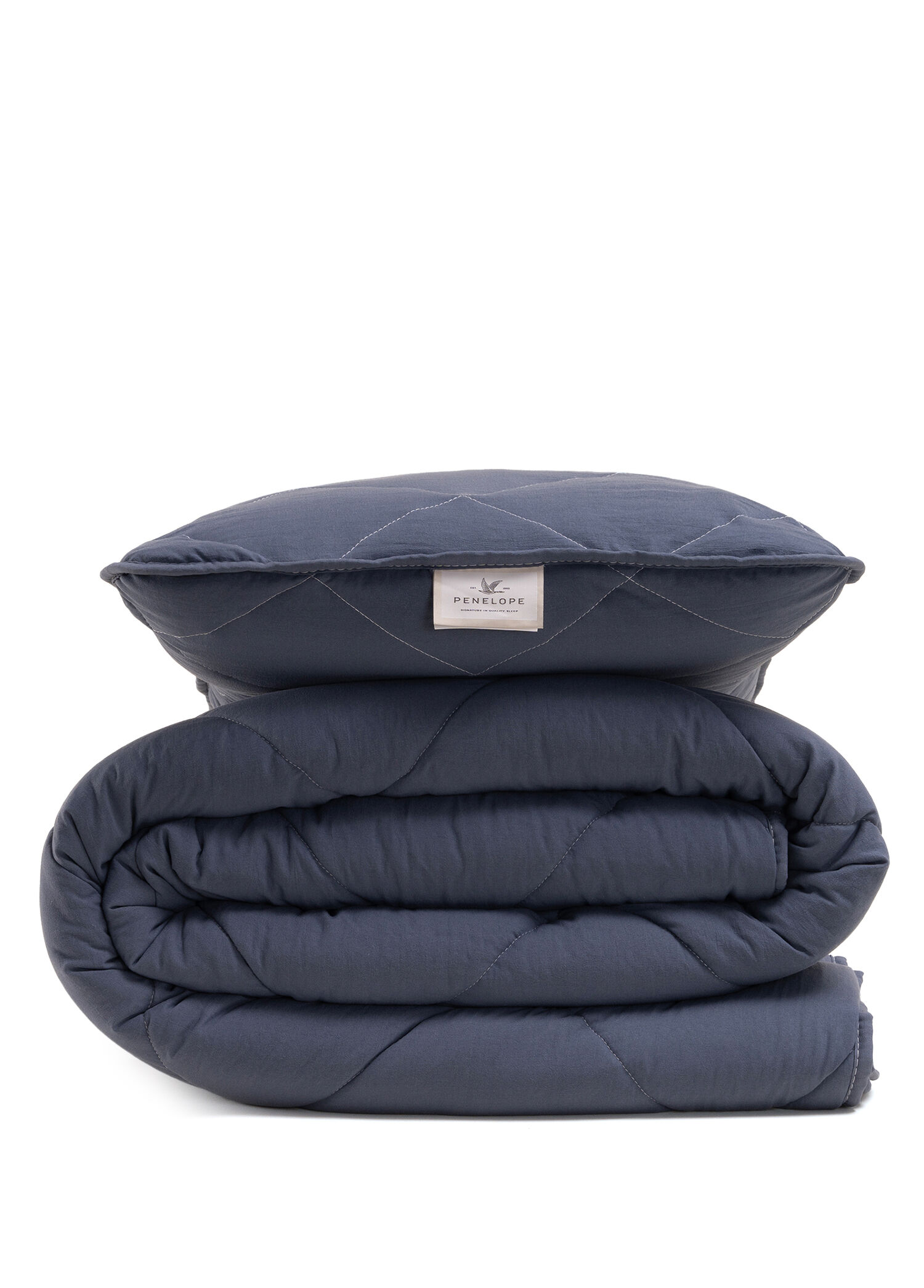 Colors in Comfort Microfiber Kumaş Mavi Denim Tek Kişilik Yastık Yorgan Seti