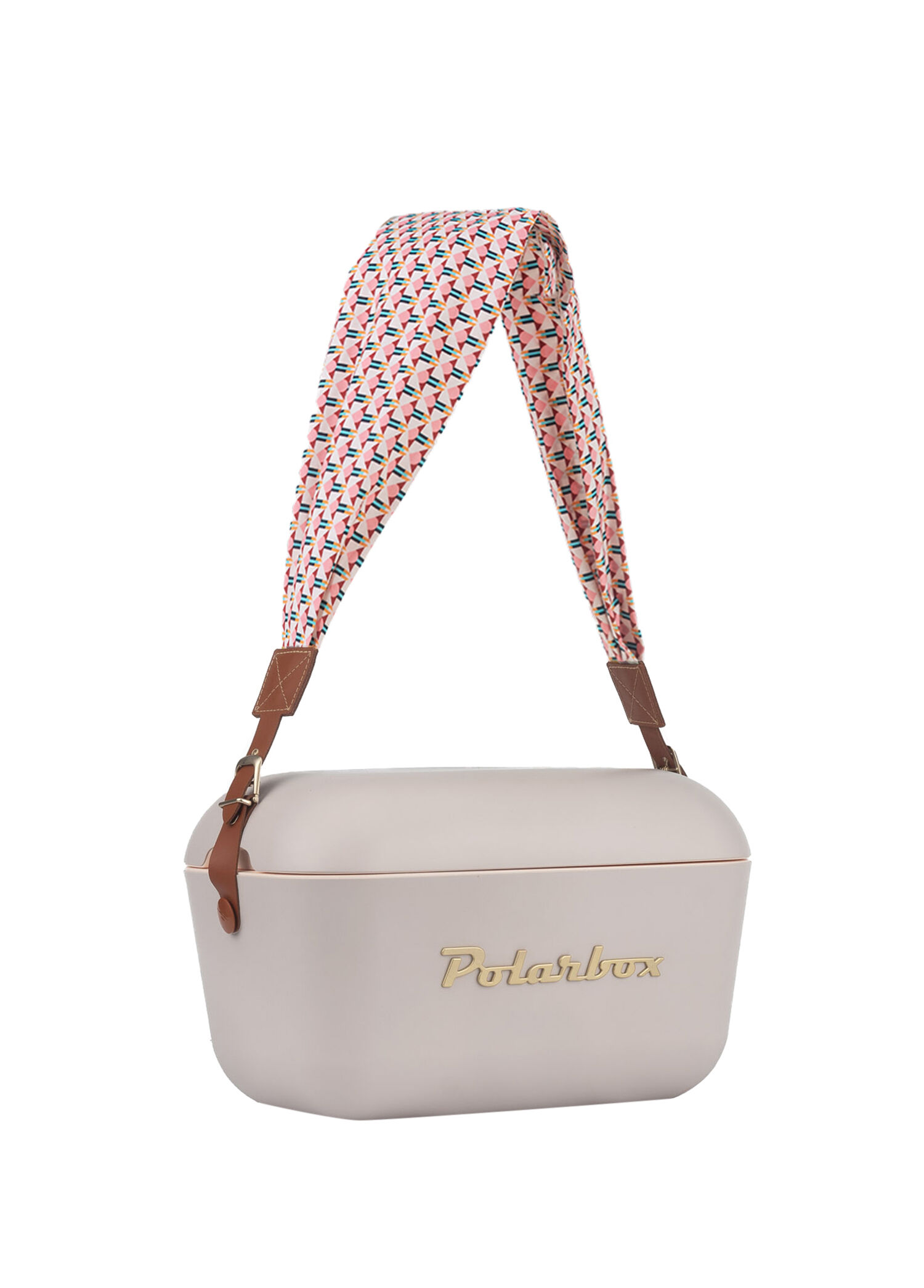 Prinkstyle Geometric Classic Perla Gold Pamuk ve Deri Kayışlı Soğuk ve Sıcak Tutucu Thermo Box 20 lt