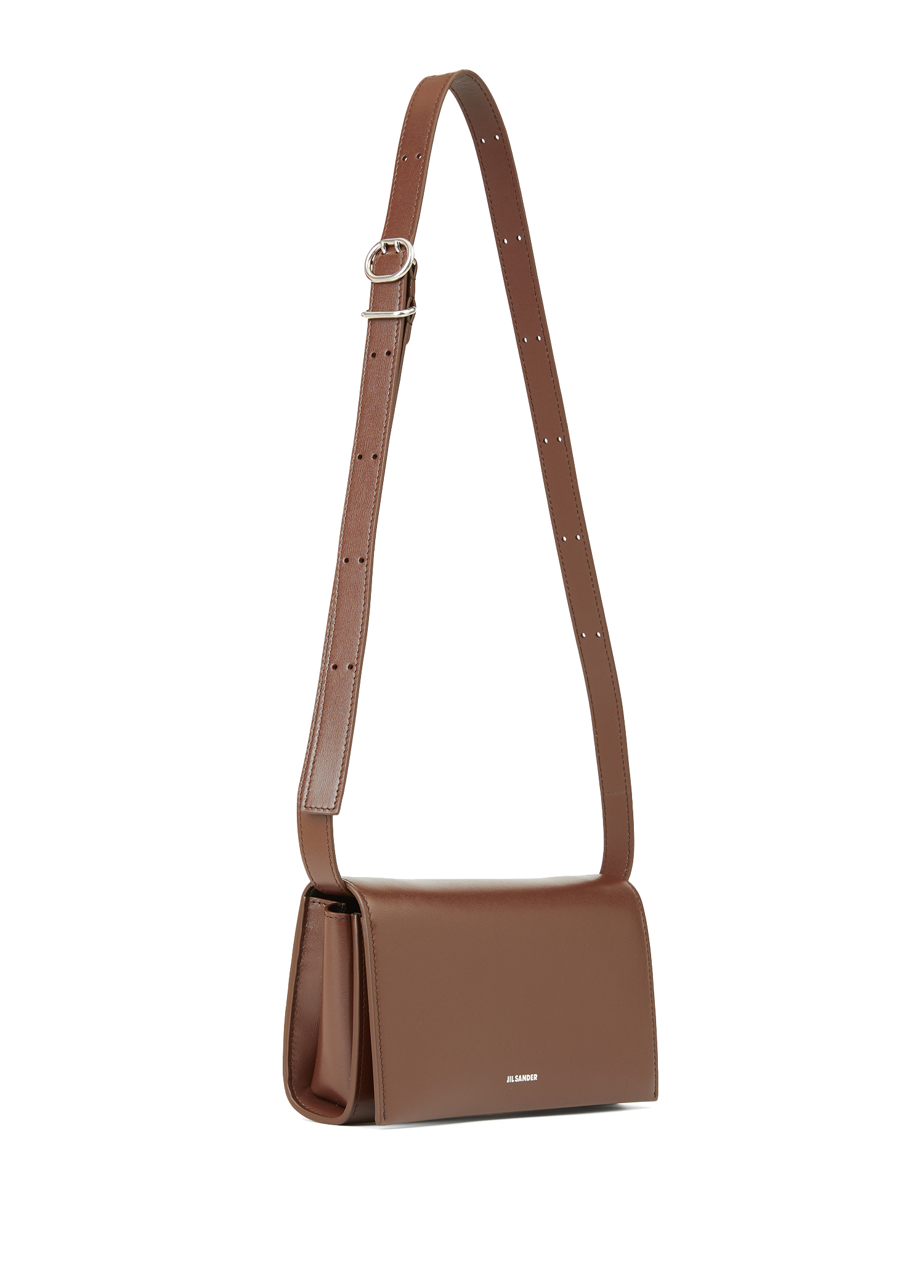 Leather Handbag Jil Sander Prism Jil Sander Burgundy Womens