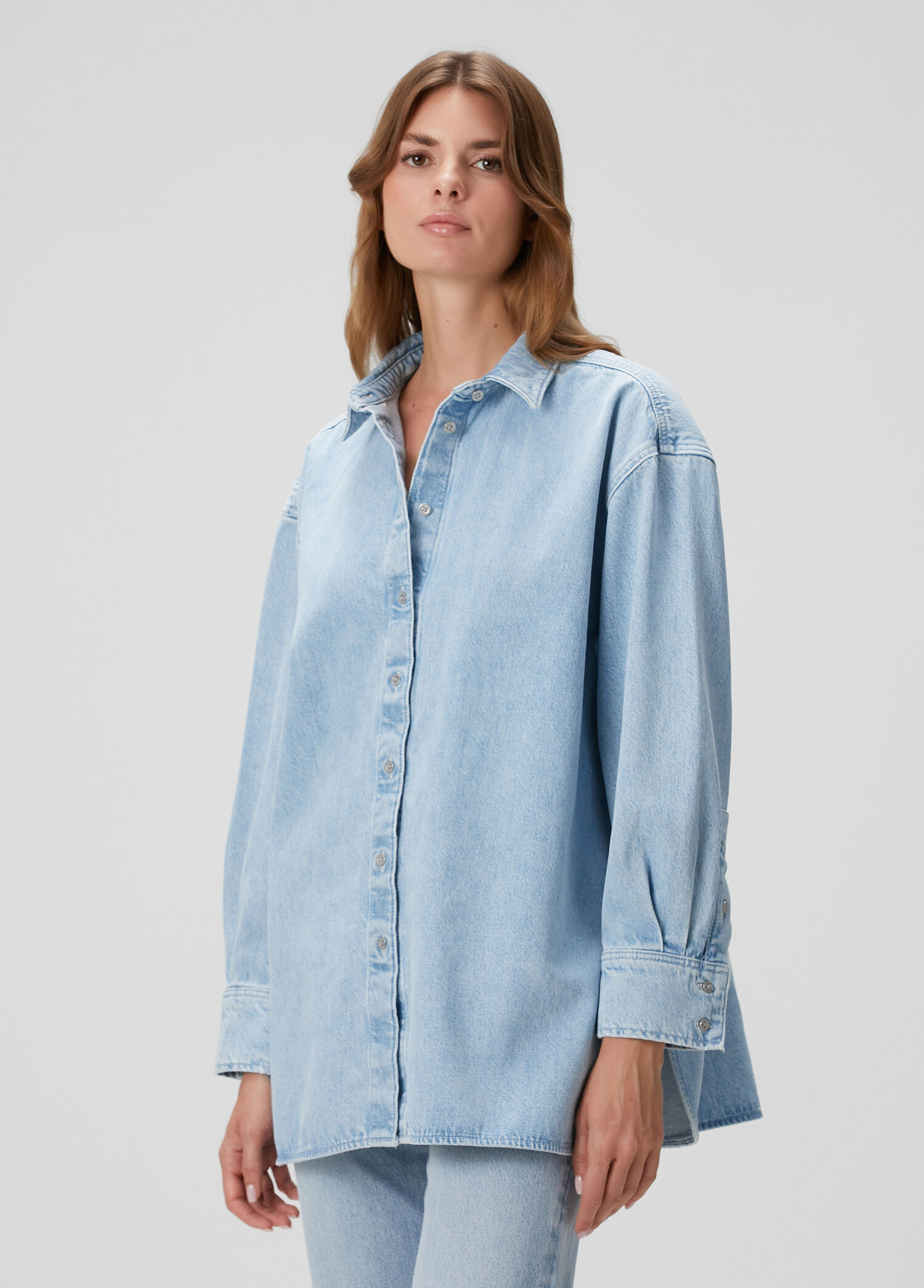 Nina Açık Mavi Denim Gömlek
