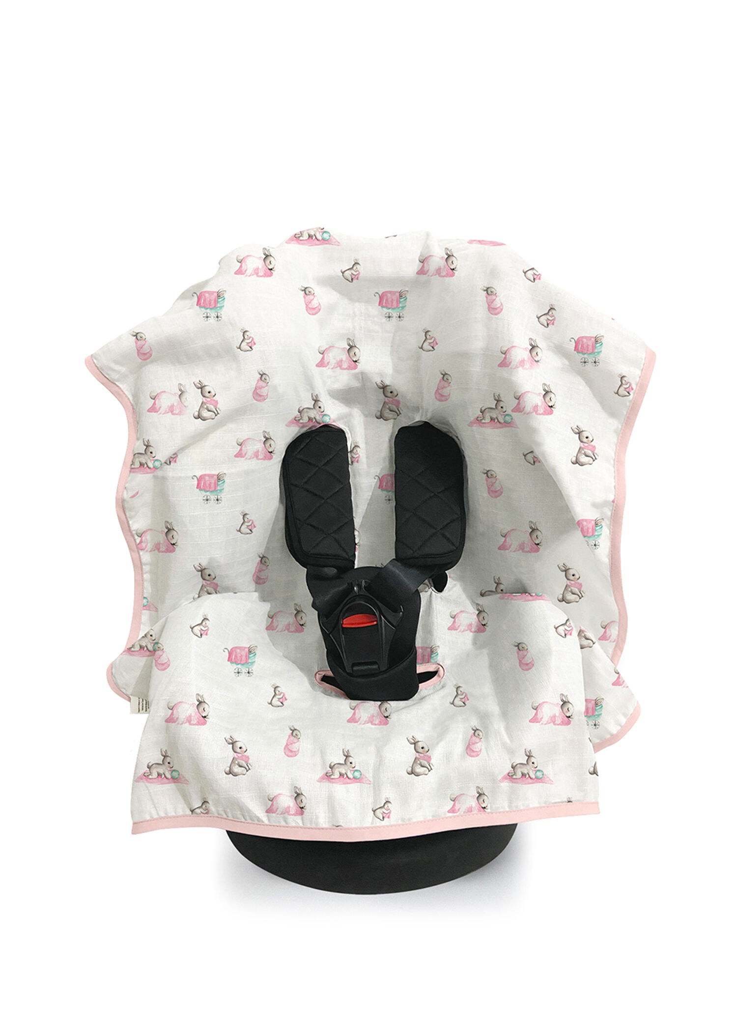 %100 Pamuk Bébé Lapin Rose Müslin Puset & Oto Koltuk Örtüsü