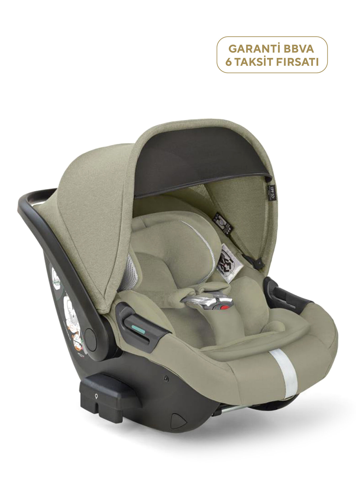 Darwin Infant Recline i-Size Gr 0+ Yatırılabilen 0-13 kg Nolita Beige Bebek Ana Kucağı ve Oto Koltuğu