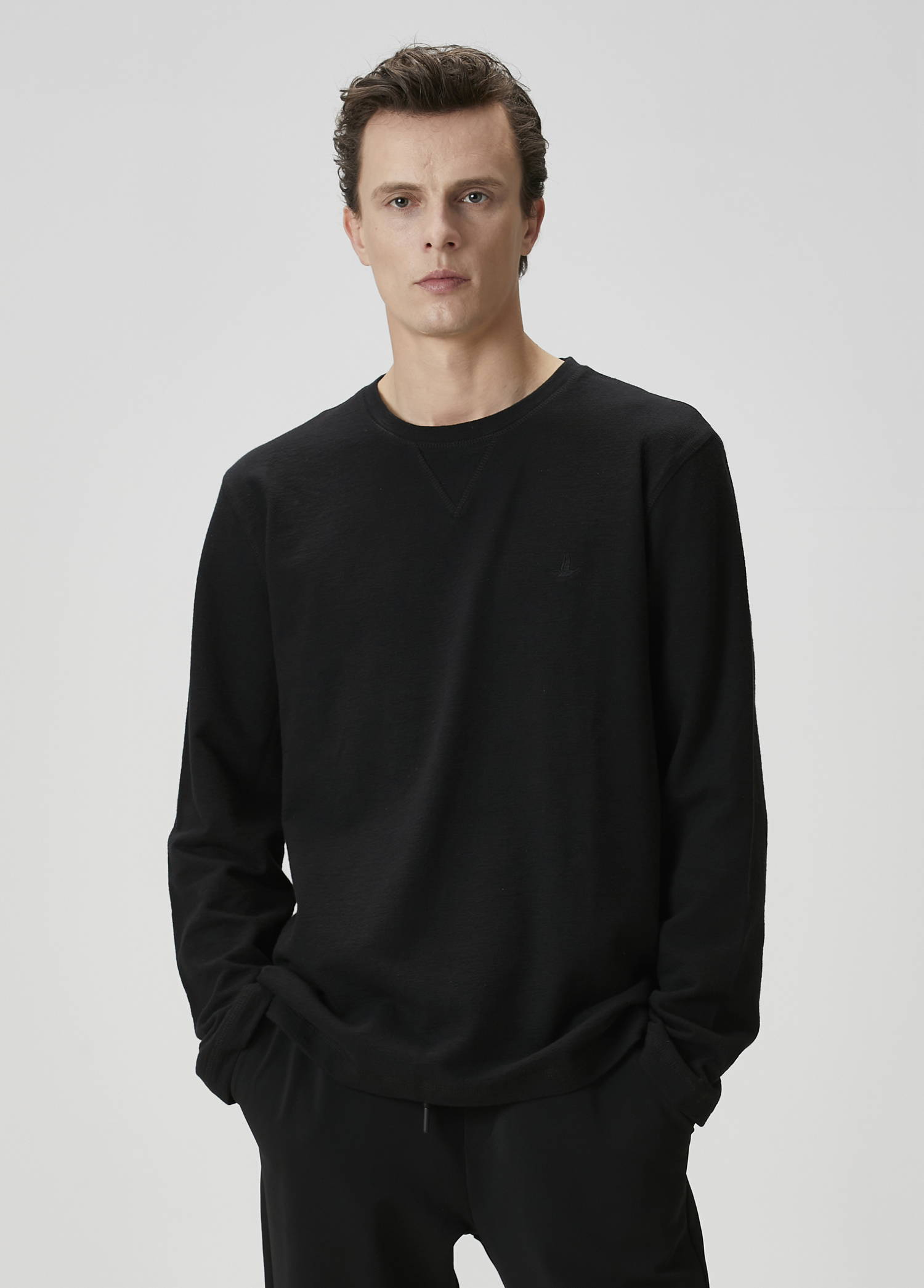 Siyah Uzun Kollu T-shirt_2