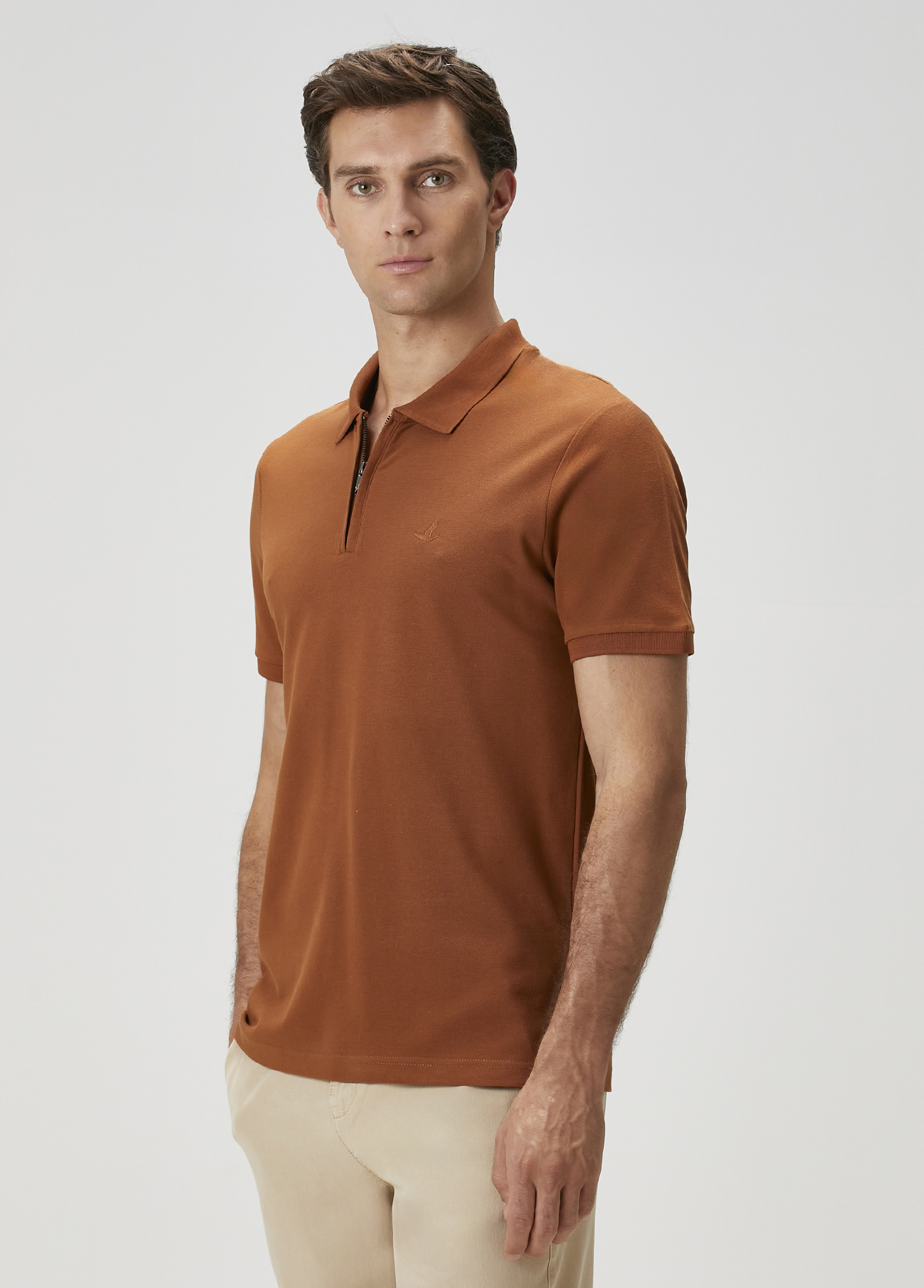 Açık Kahverengi Polo T-shirt_2