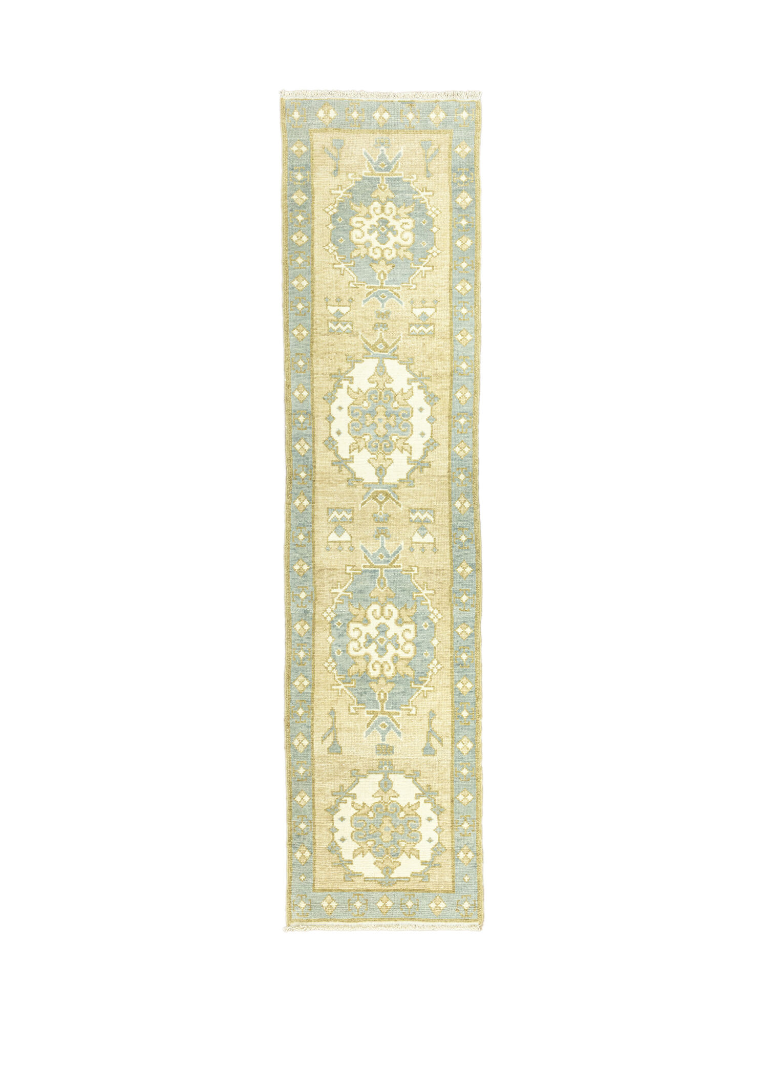 Zeren Rustik Desenli Yün Yolluk 72 x 309 cm