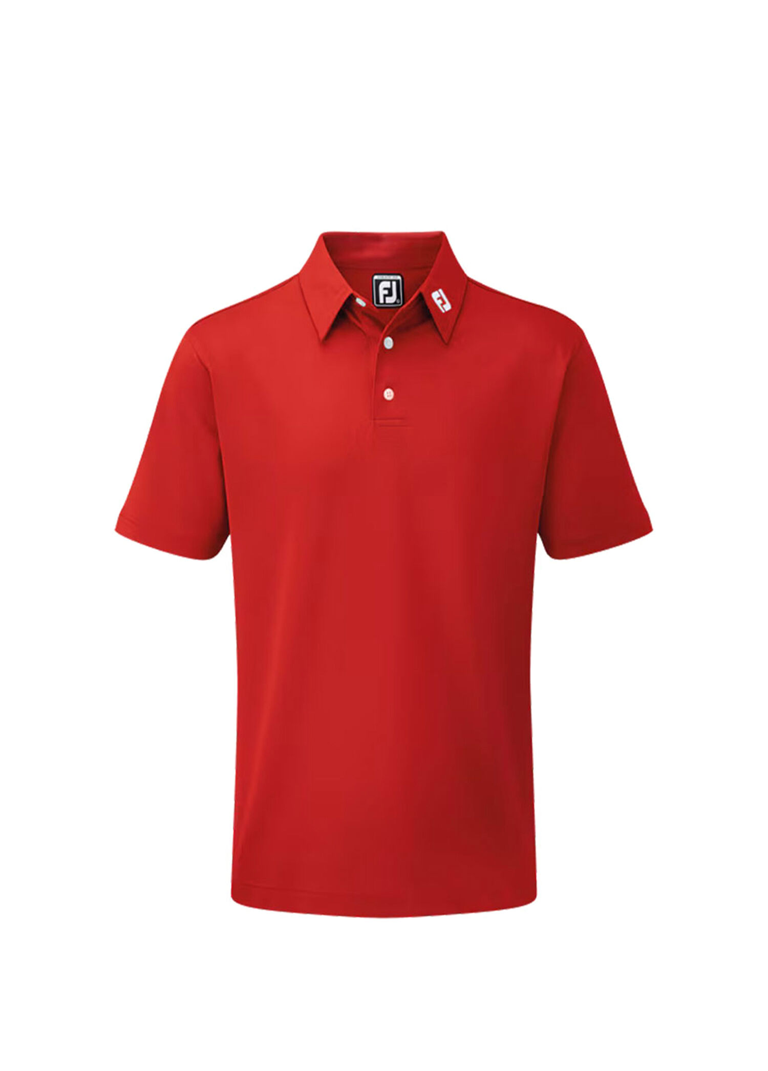 Stretch Pique Solid Kırmızı Polo Yaka Erkek Golf T-Shirt
