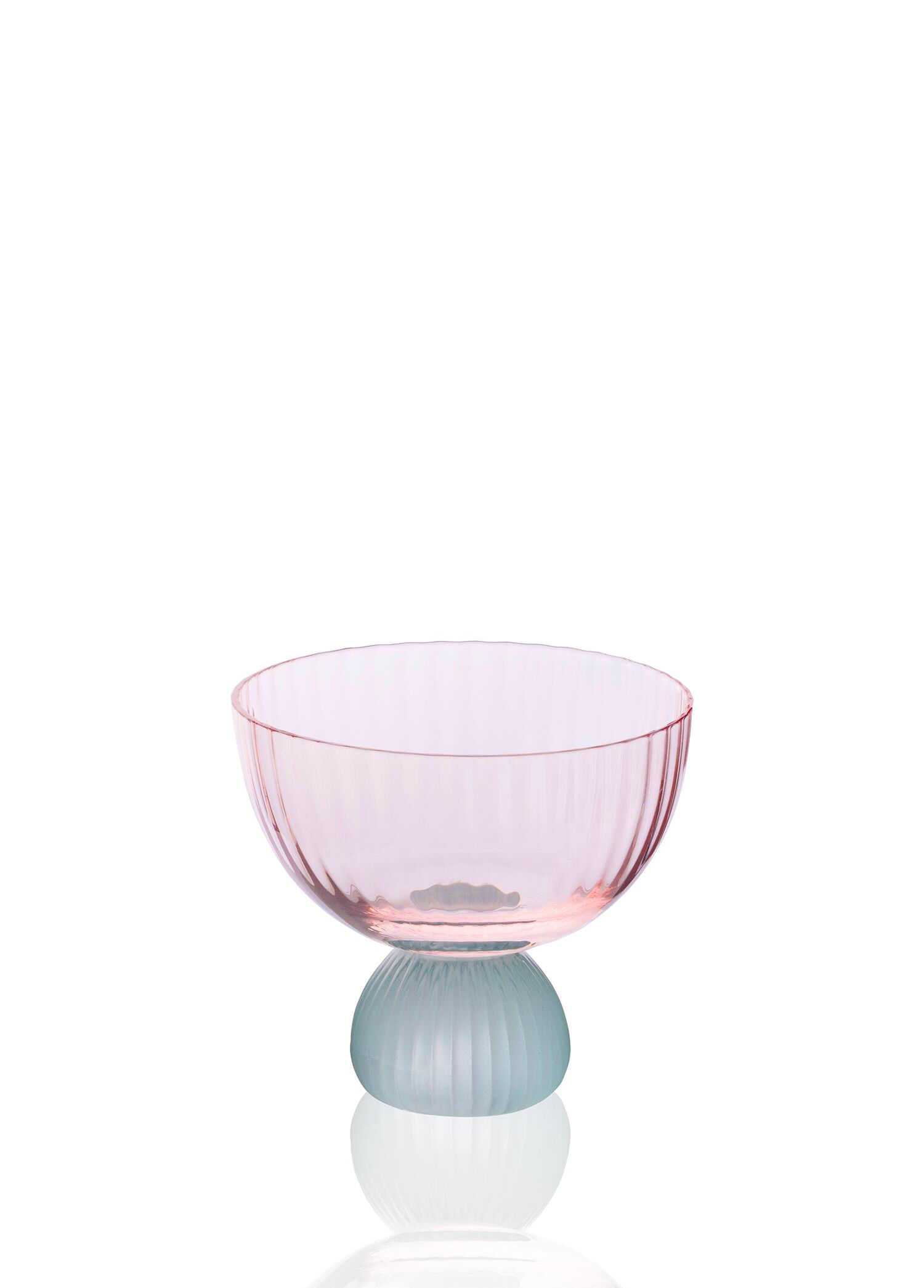 Pembe Cam Dondurmalık ve Tatlı Sunum Kasesi 10 cm