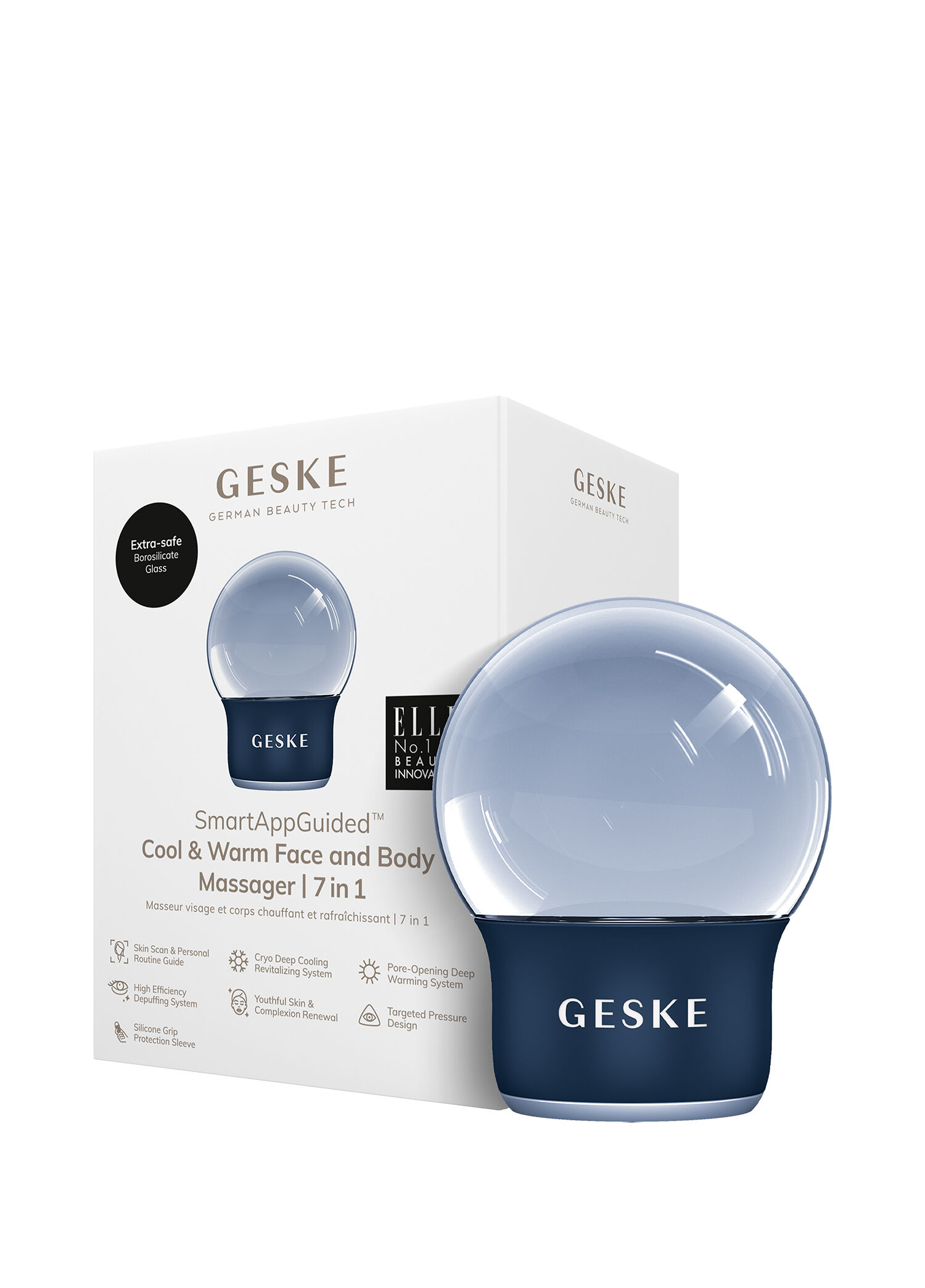 Cool & Warm Eye and Face Massager Lacivert Soğutma ve Isıtma Sağlayan Yüz ve Boyun Masaj Aleti