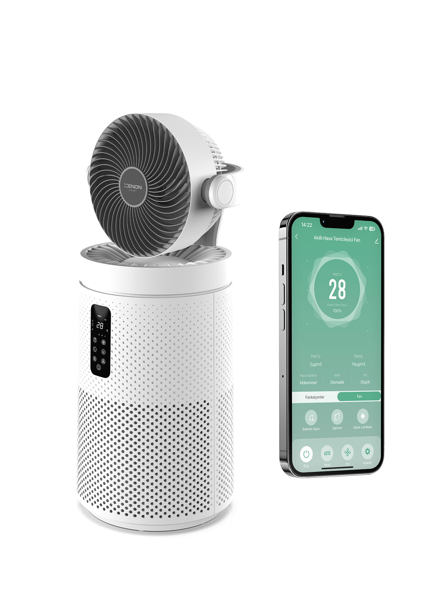 Air Purifier Wifi Aromaterapi Özellikli Akıllı Fanlı Hava Temizleyici