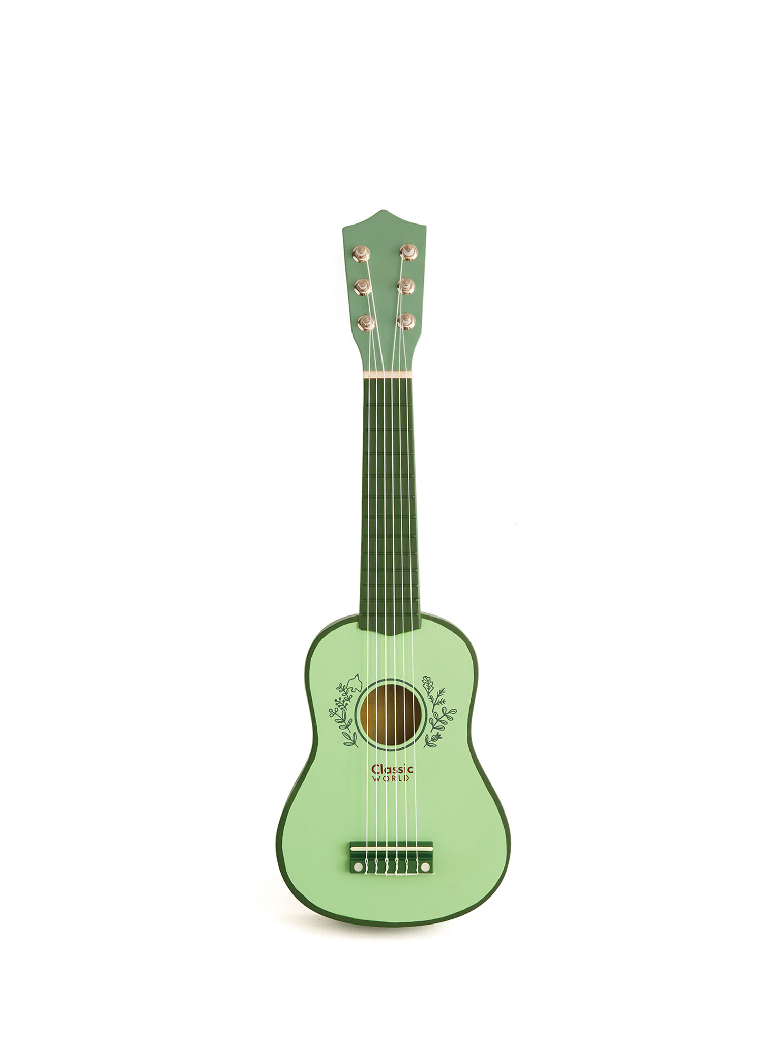 Yeşil Ahşap Vintage Oyuncak Gitar