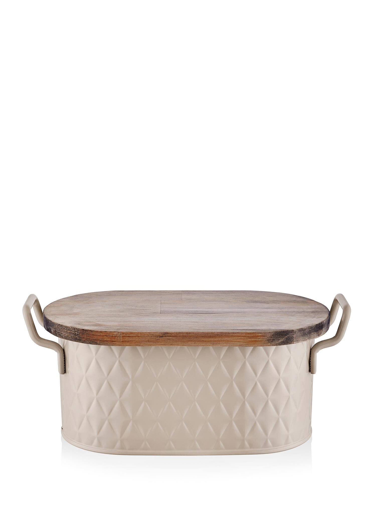 Prizma Karamel Galvaniz Ekmek Saklama Kabı 40x22x18 cm