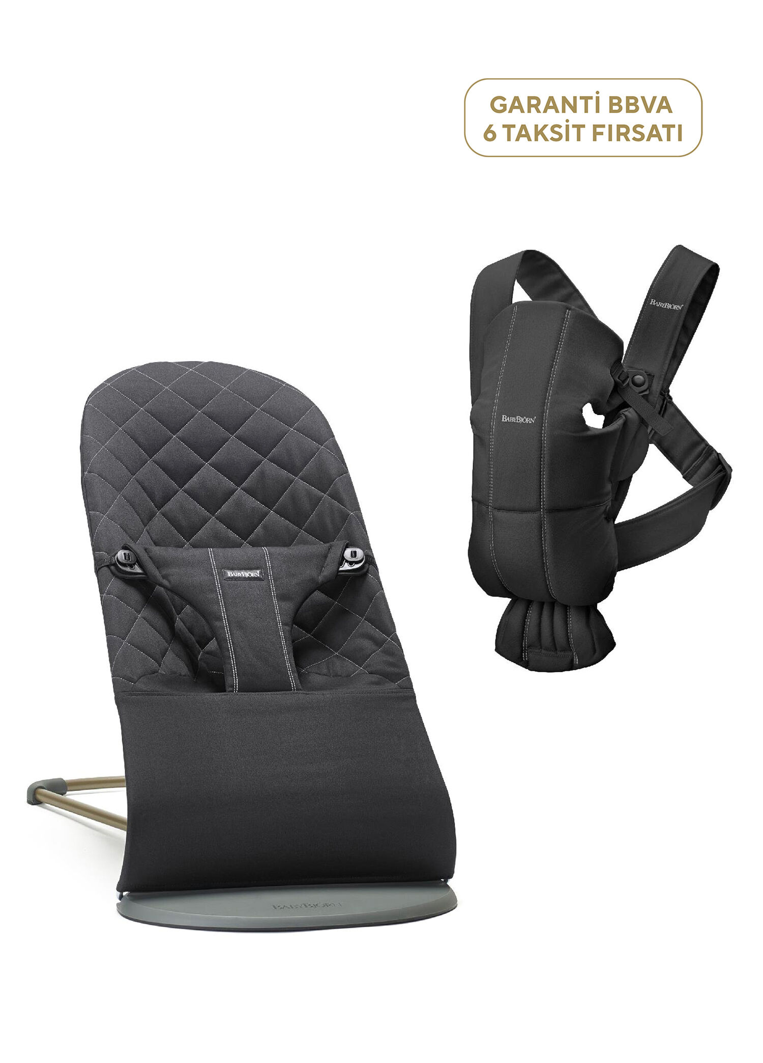 Bliss 0-13 kg Ana Kucağı ve Mini Woven Black Kanguru 2'li Set