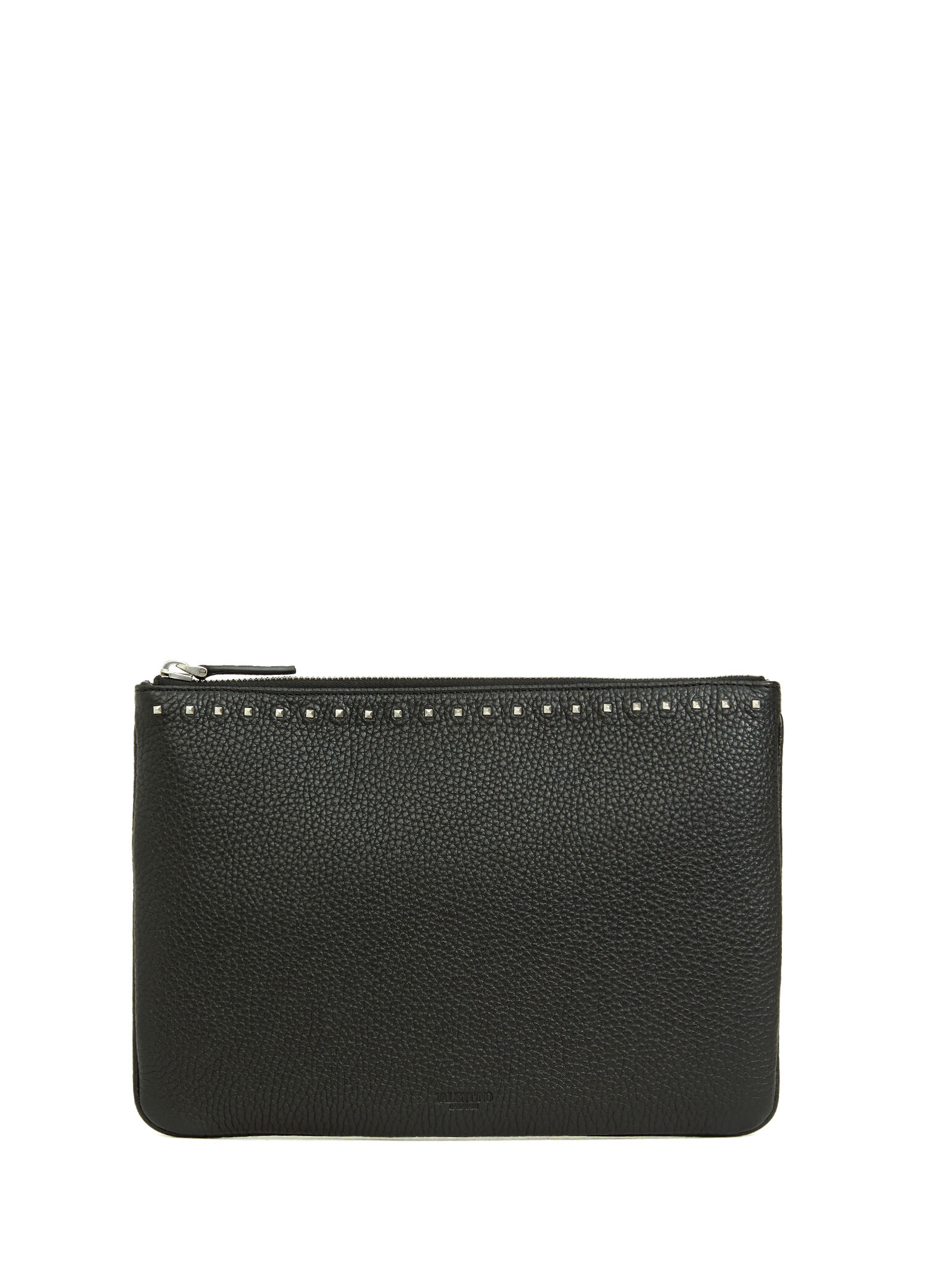 Rockstud Siyah Erkek Deri El Portföyü