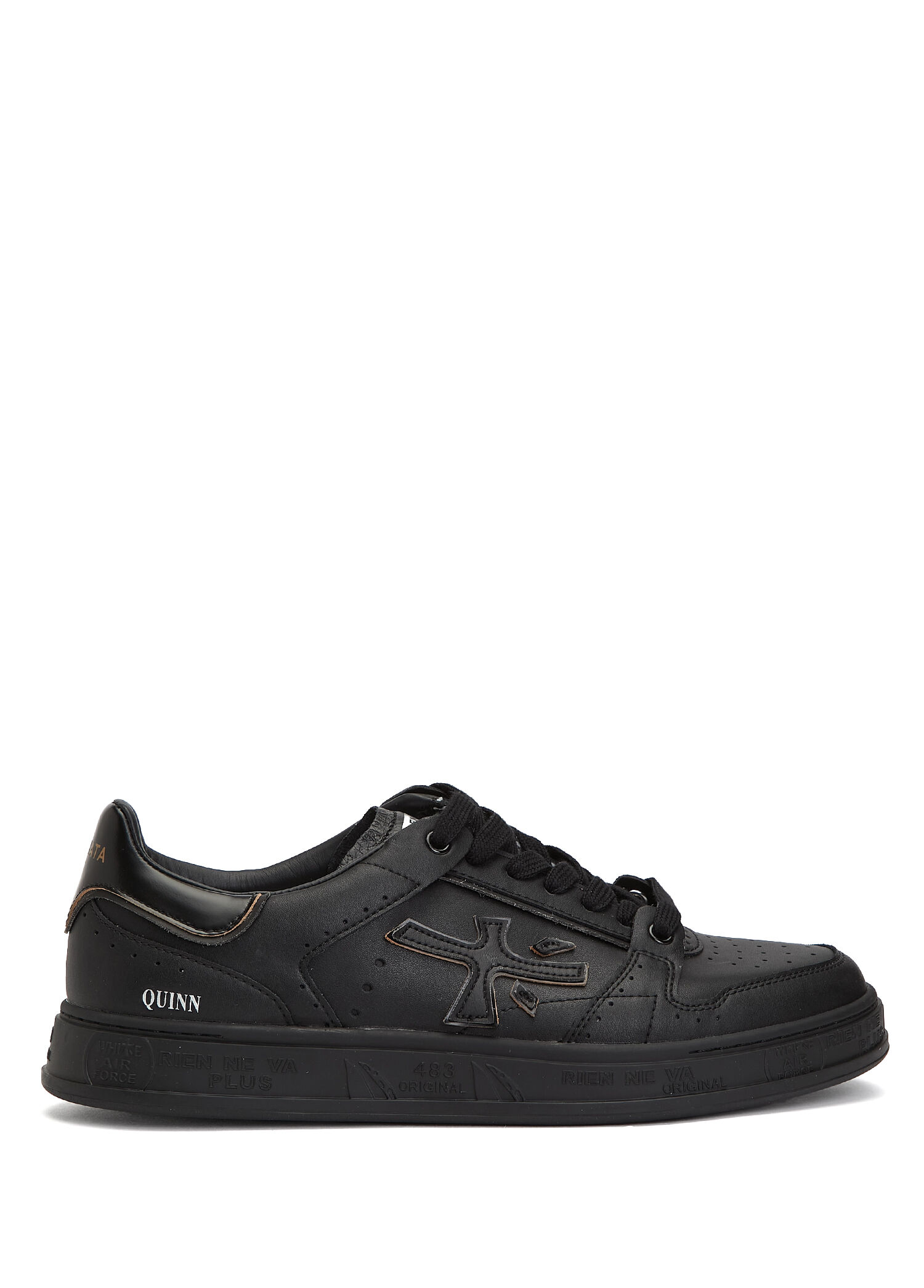 Quinn Siyah Erkek Deri Sneaker