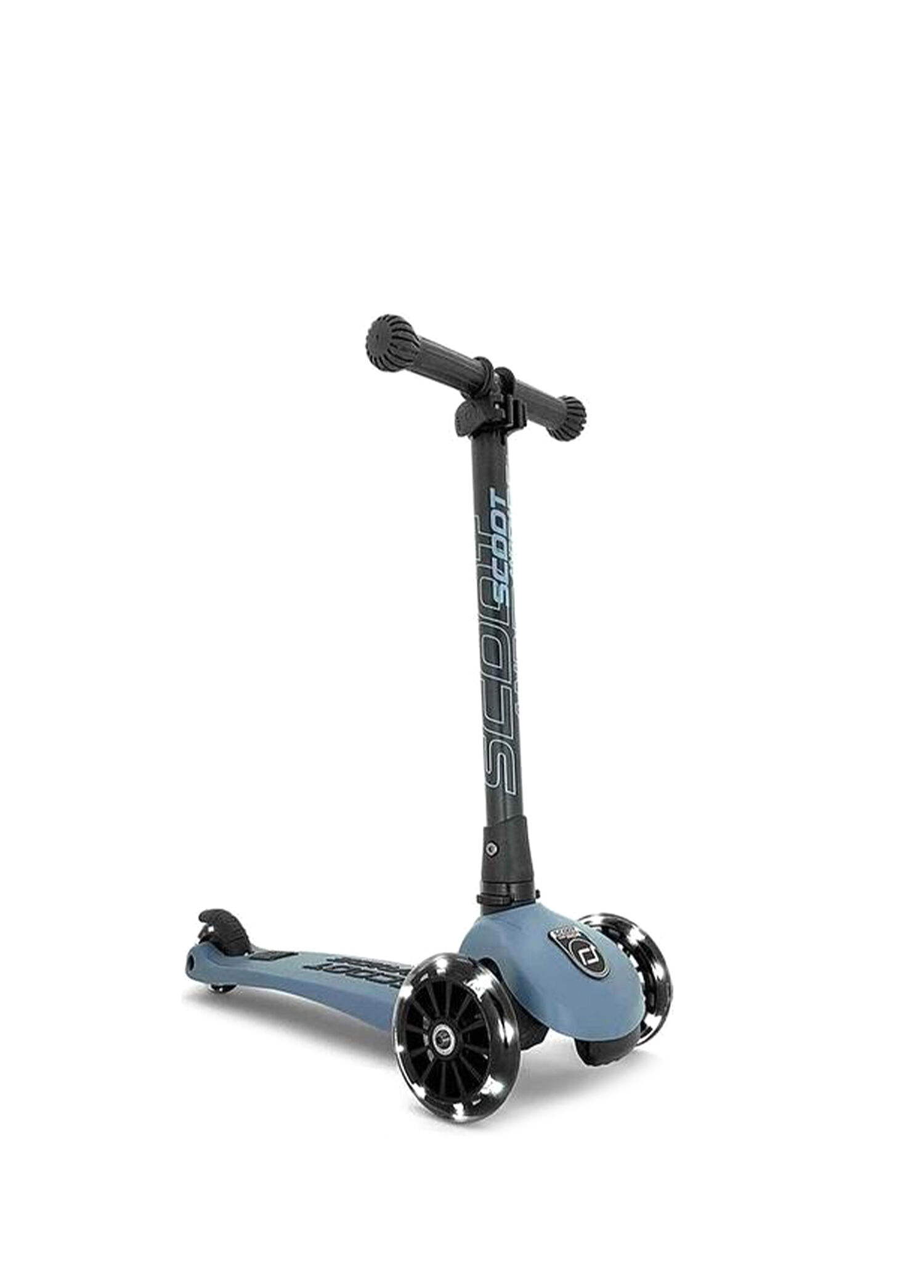 Highwaykick 3 Mavi LED Işıklı Katlanabilir Ayarlanabilir Direksiyonlu 3 Tekerlekli 3-6 Yaş Çocuk Scooter