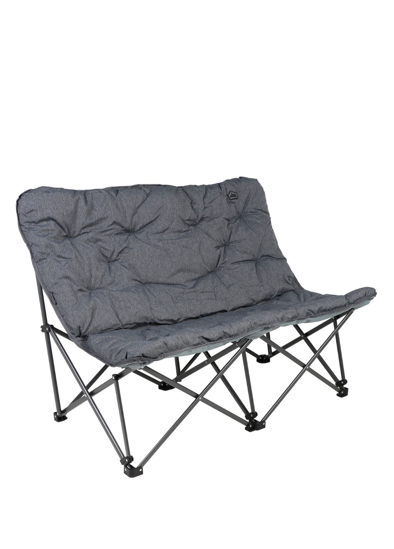 Lemon Lux Double Grey Ultra Konforlu Katlanır Çift Kişilik Kamp Sandalyesi