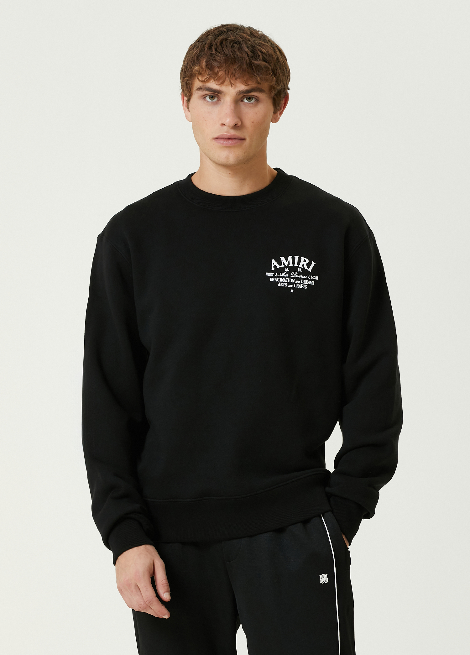 Siyah Logo Baskılı Sweatshirt