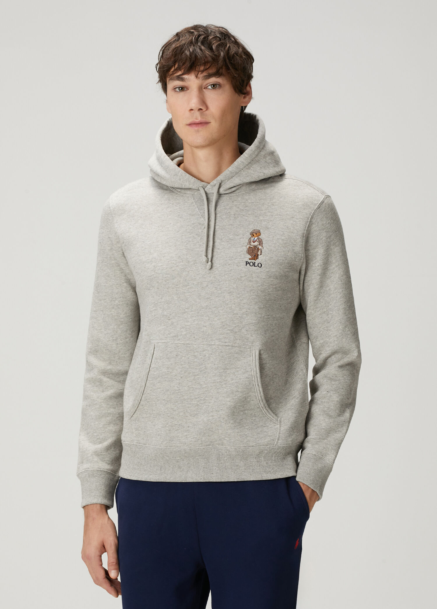 Gri Kapüşonlu Sweatshirt