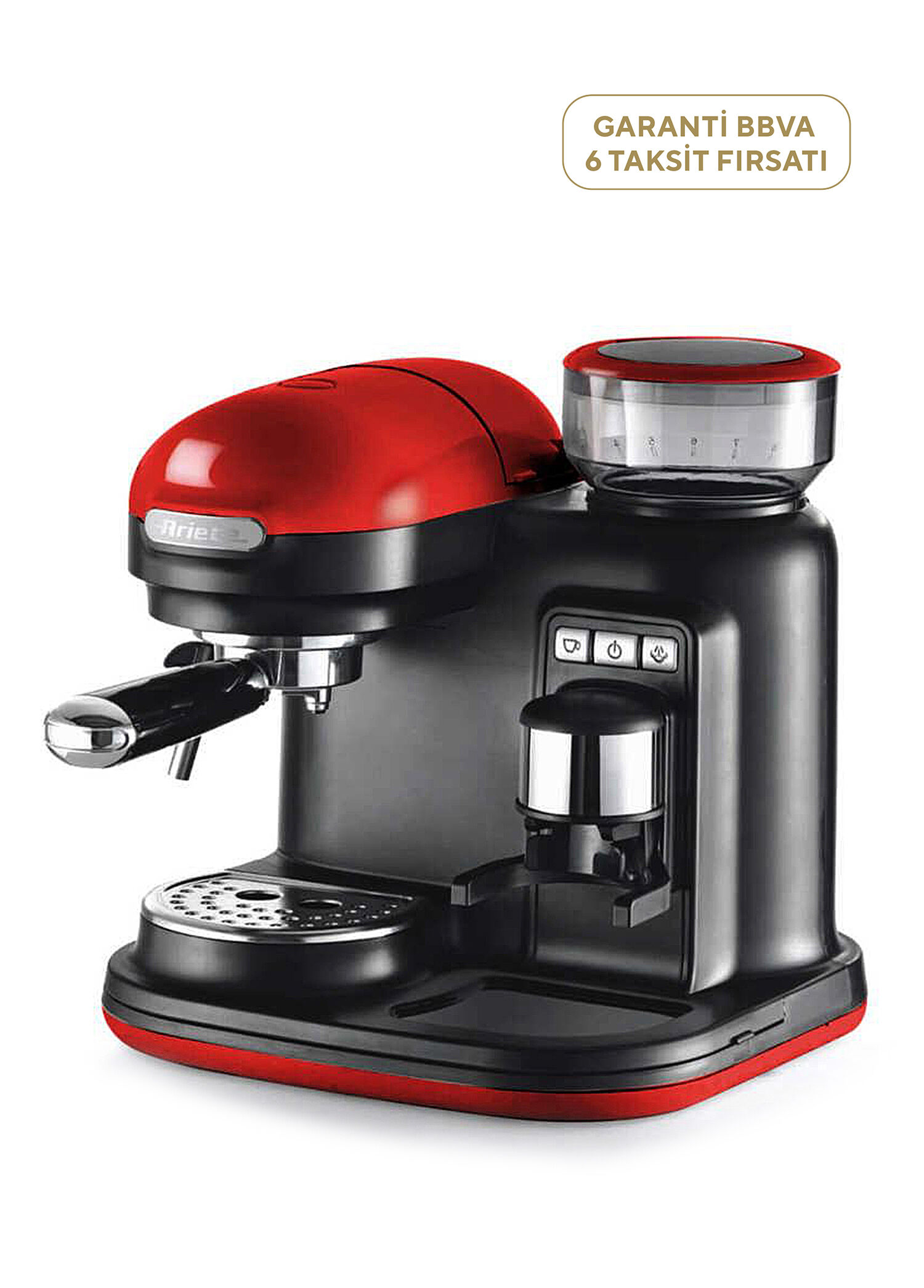 Moderna 1080W Kırmızı Espresso Kahve Makinesi