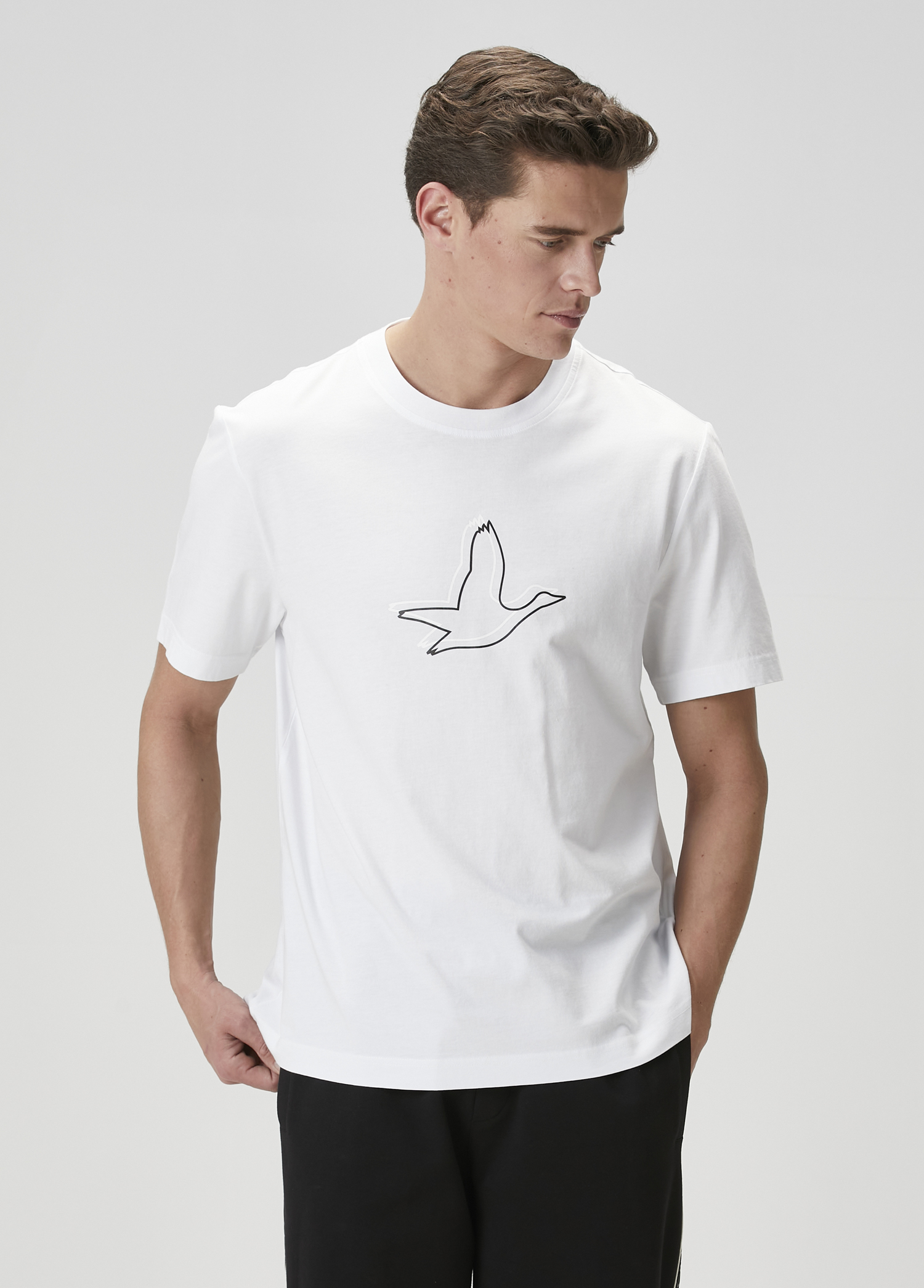 Relaxed Fit Beyaz T-shirt_3