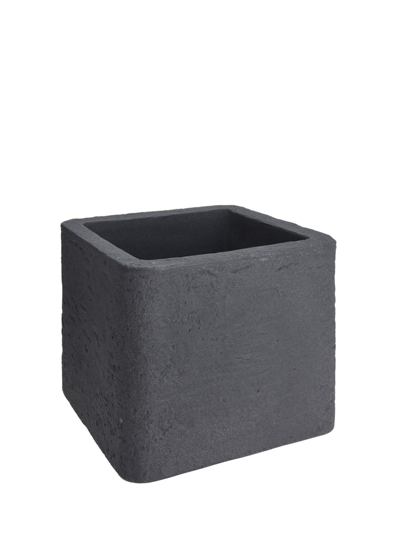 Namook Gri Plastik Taş Tasarım Saksı 39 x 33 cm
