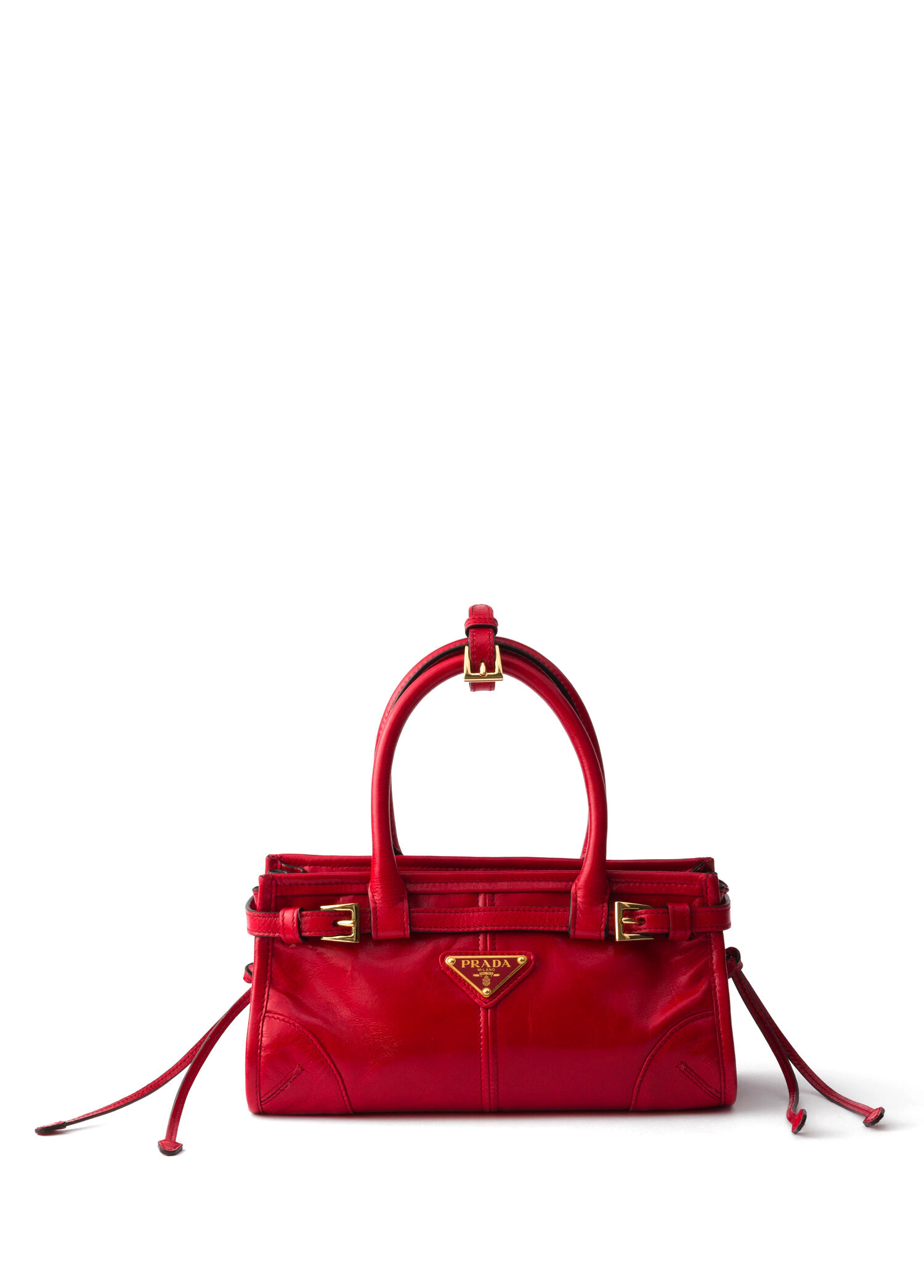 Prada Kırmızı Kadın Bonnie Kırmızı Deri Kadın Mini El Çantası
