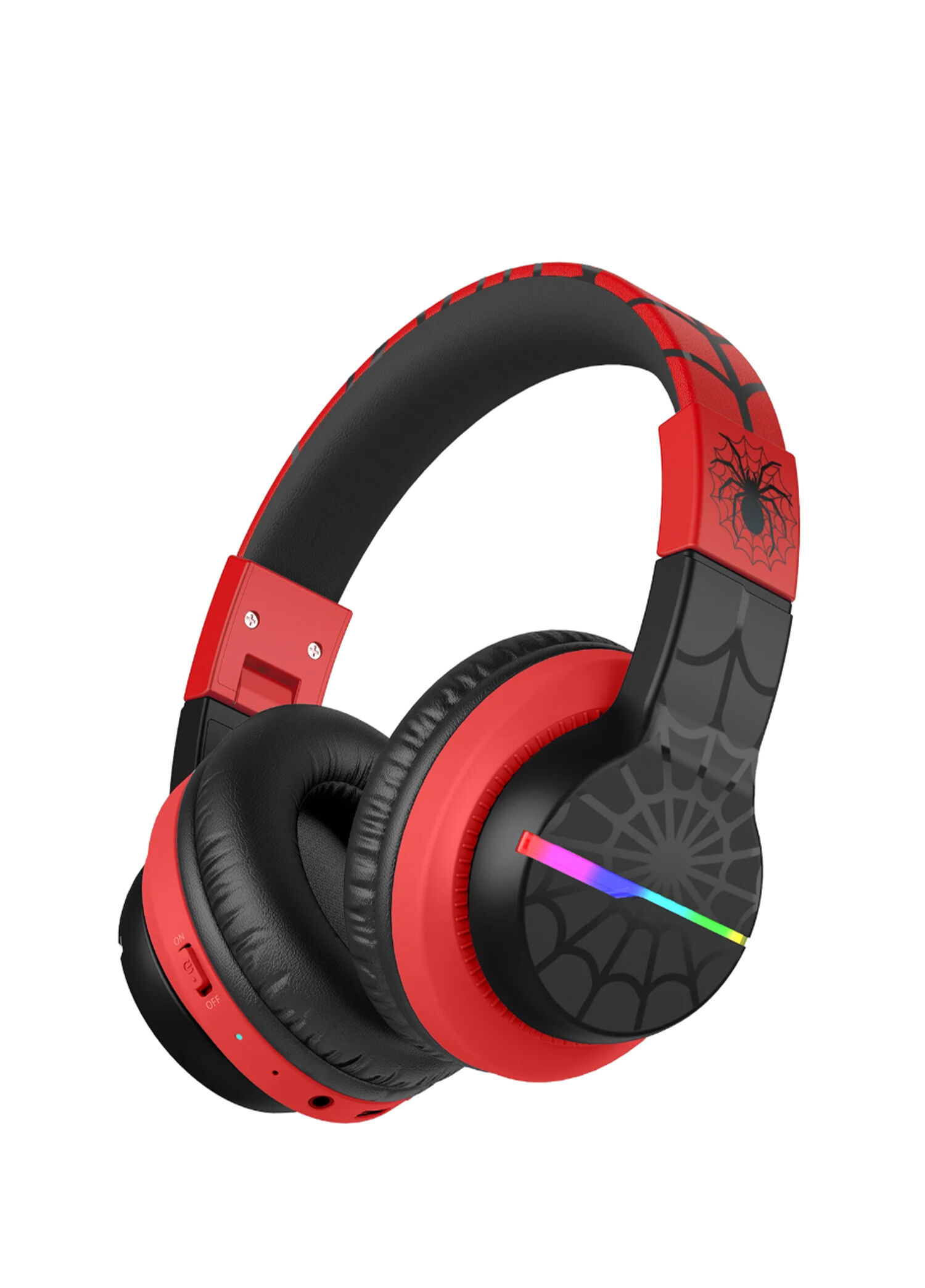 BTH12 Siyah Kırmızı Unisex Çocuk Kulak Üstü Bluetooth Kulaklık