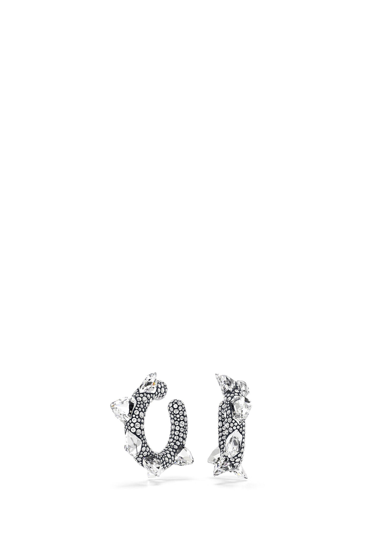Sublima Hoop Earrings Spike White Kadın Küpe