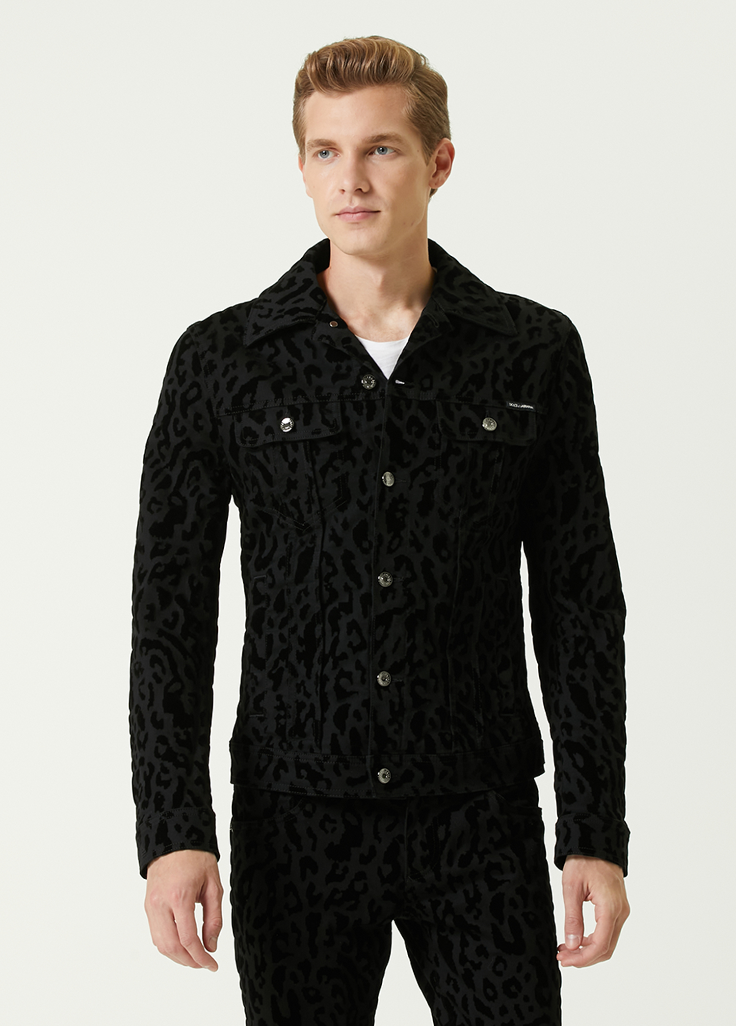 Beymen Siyah Desenli Denim Ceket. 1 Beymen Siyah Desenli Denim Ceket. 1
