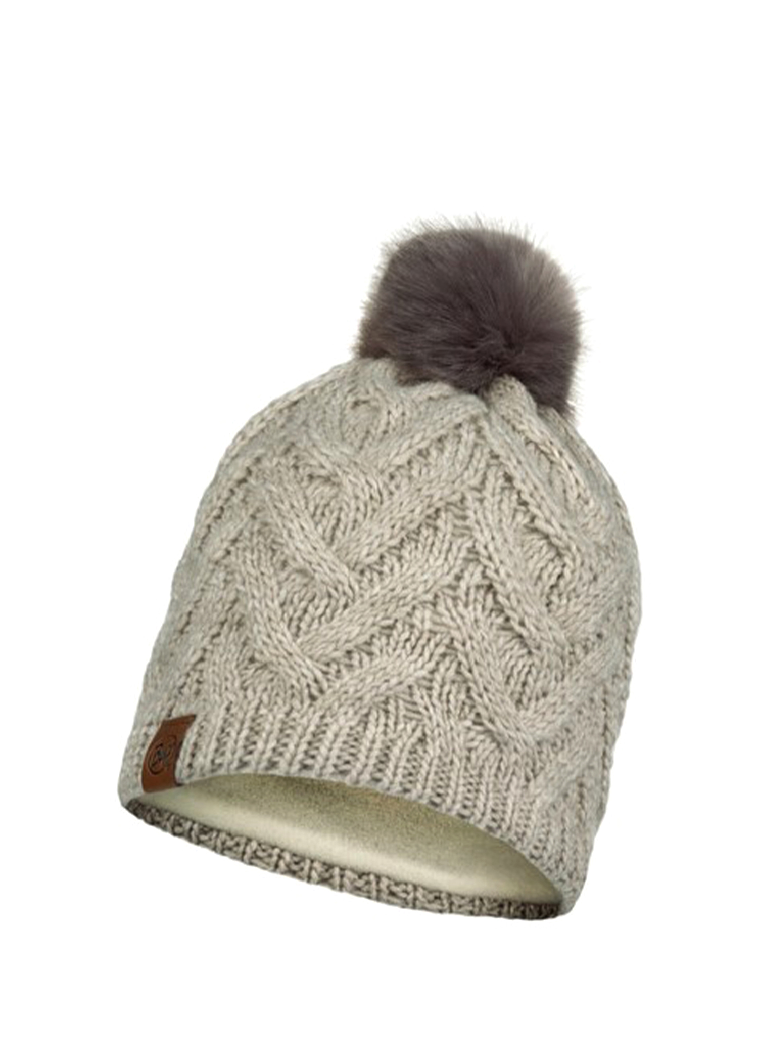 Knıtted Fleece Hat Caryn Cru Bere