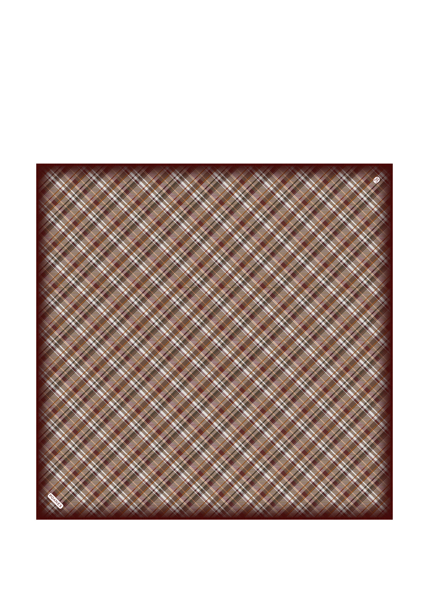 Mevsim Ekose Desenli Twill İpek Kadın Eşarp