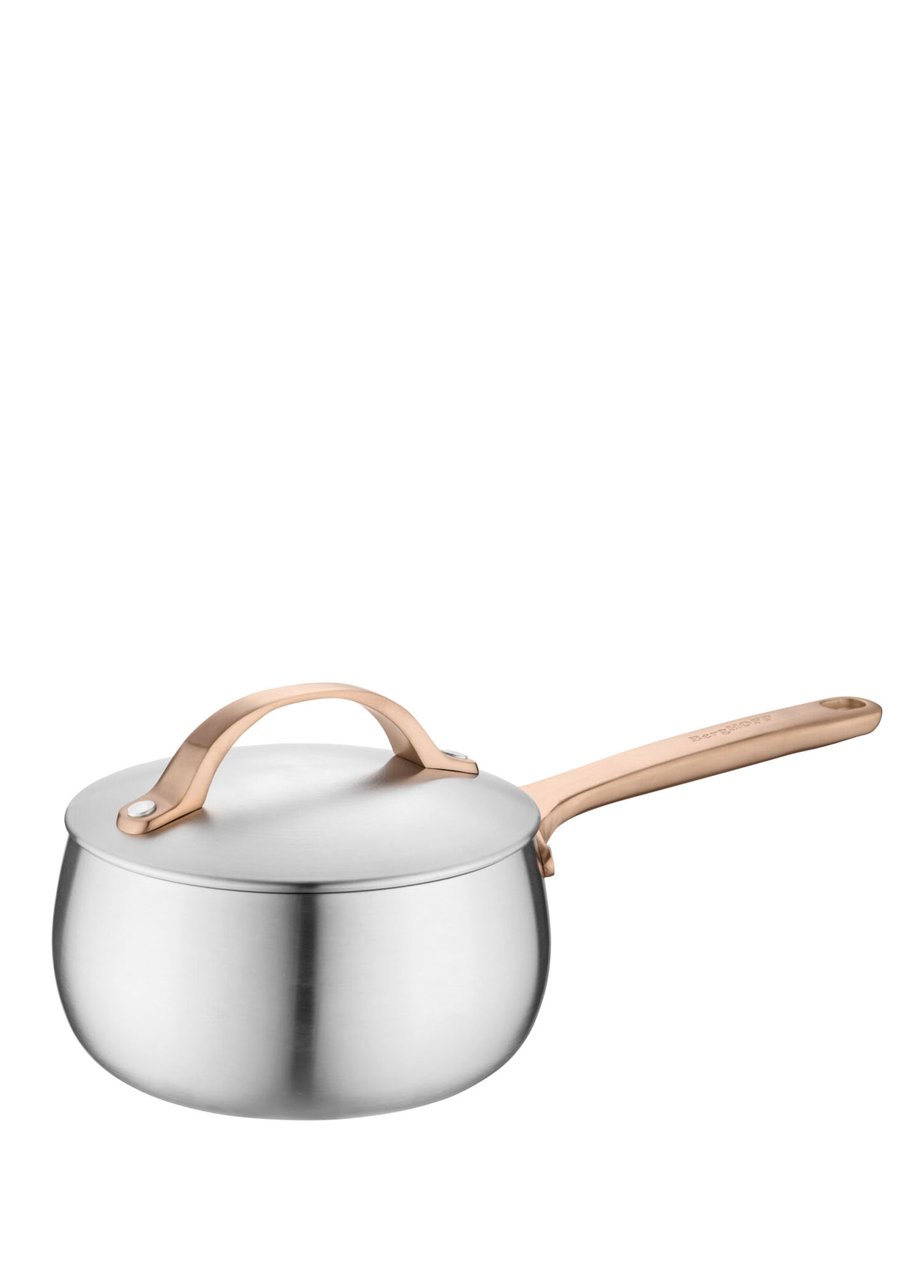 Berghoff - Home Belly Warm Pembe Gri Çelik Kapaklı Sos Tenceresi 16 cm - Gri