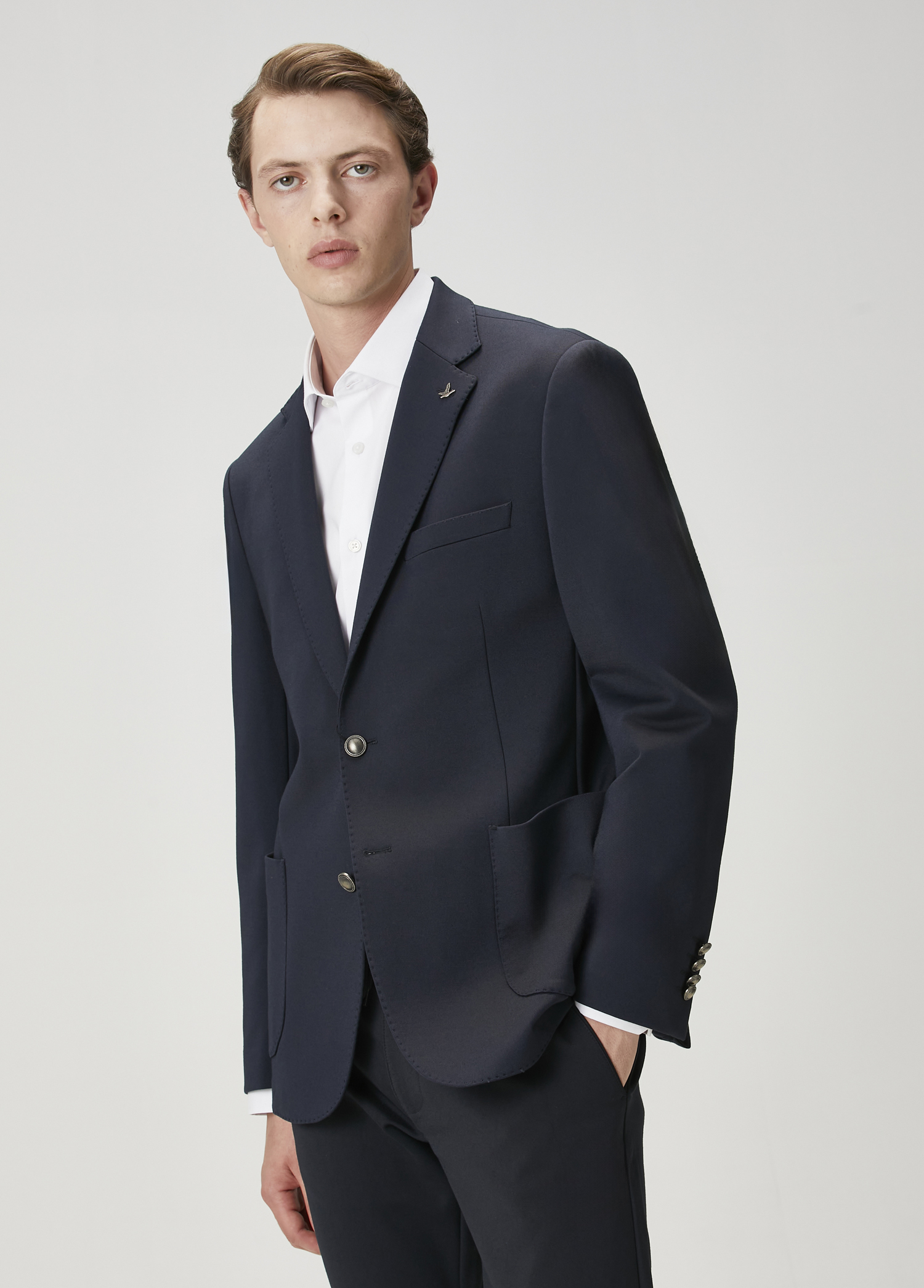 Lacivert Örme Blazer_2
