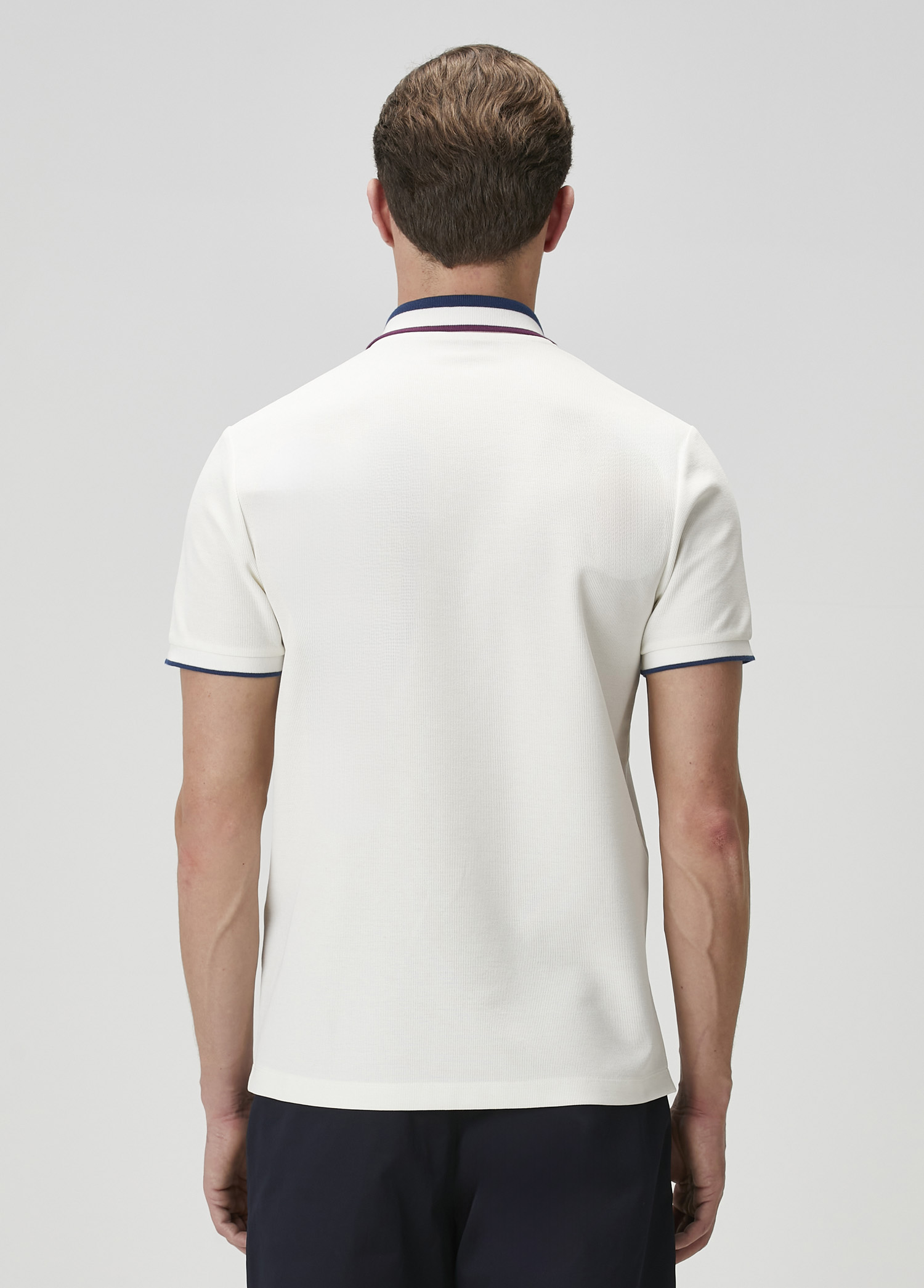 Comfort Fit Beyaz Polo Yaka T-shirt_4