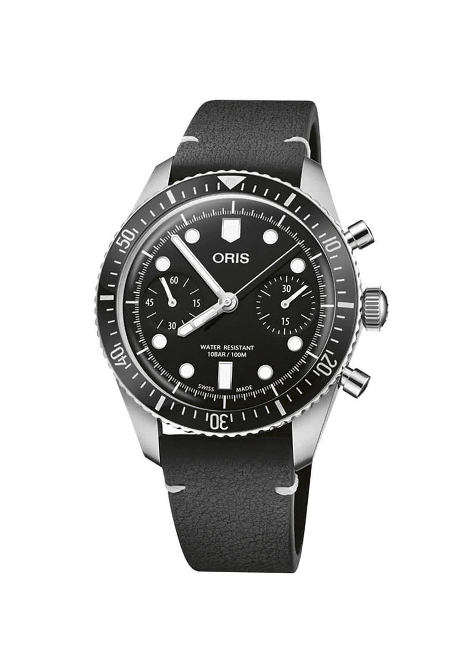 Divers Sixty-Five 01 771 7791 4054-07 6 20 01 Siyah Deri Erkek Kol Saati