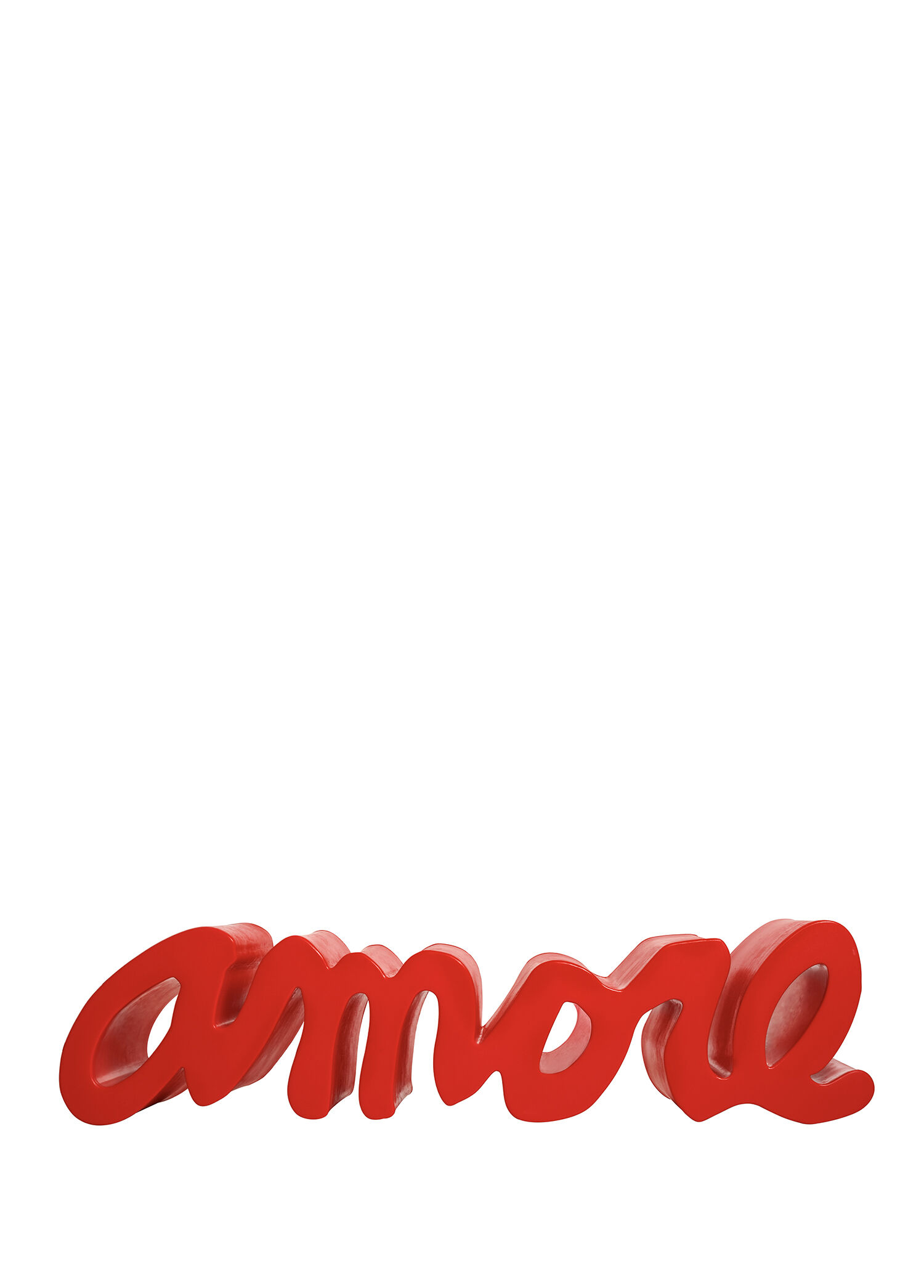 Amore Yazılı Kırmızı Bench