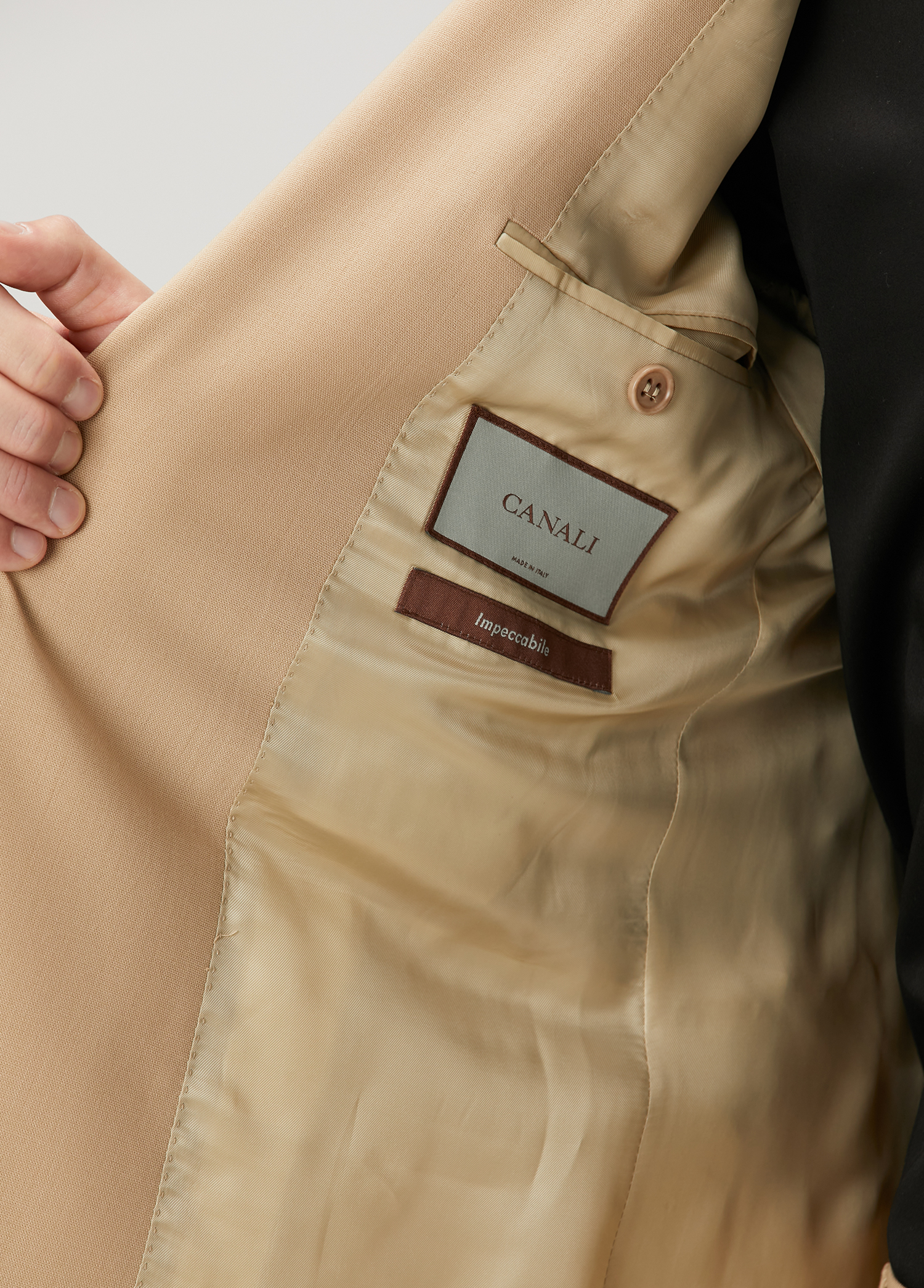 Canali Beige Wool Suit