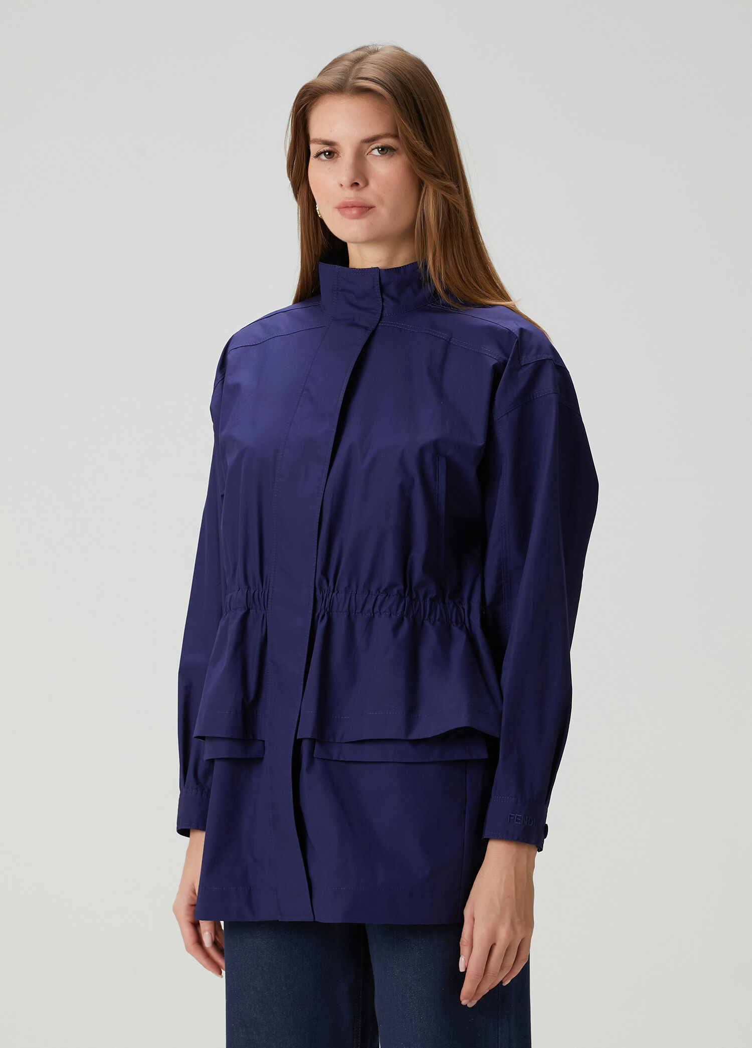 Lacivert Peplum Detaylı Ceket