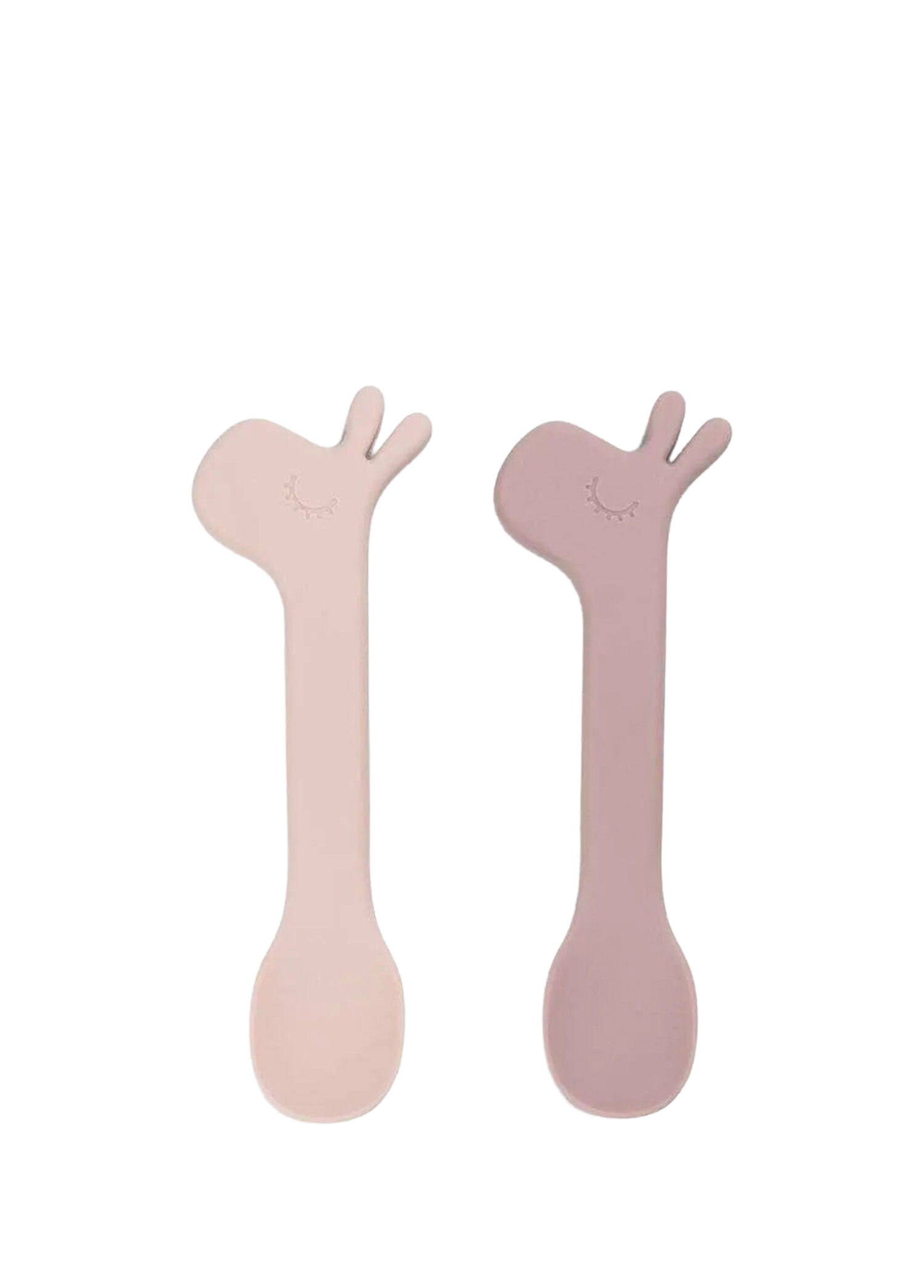 Lalee Pembe Silikon Unisex Çocuk 2'li Kaşık Seti