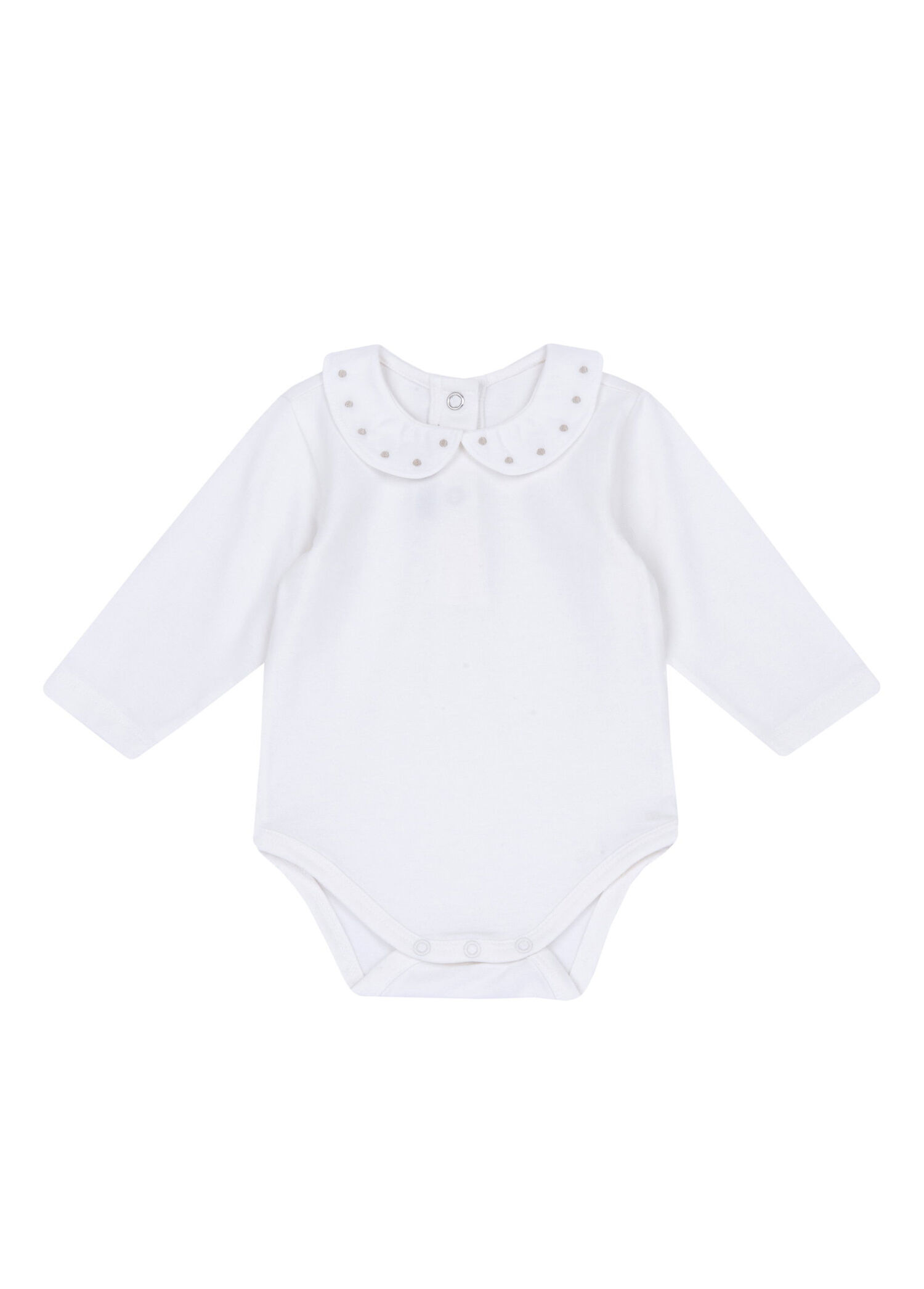 Beyaz Uzun Kollu Unisex Bebek Body