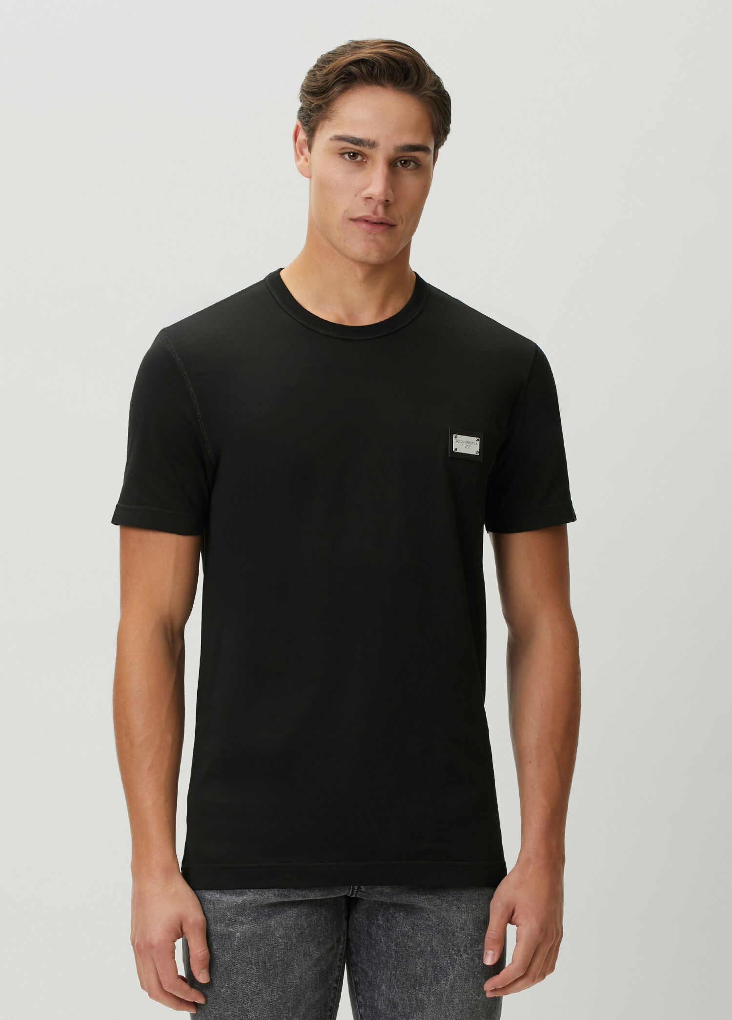 Black Logo Detailed T-Shirt