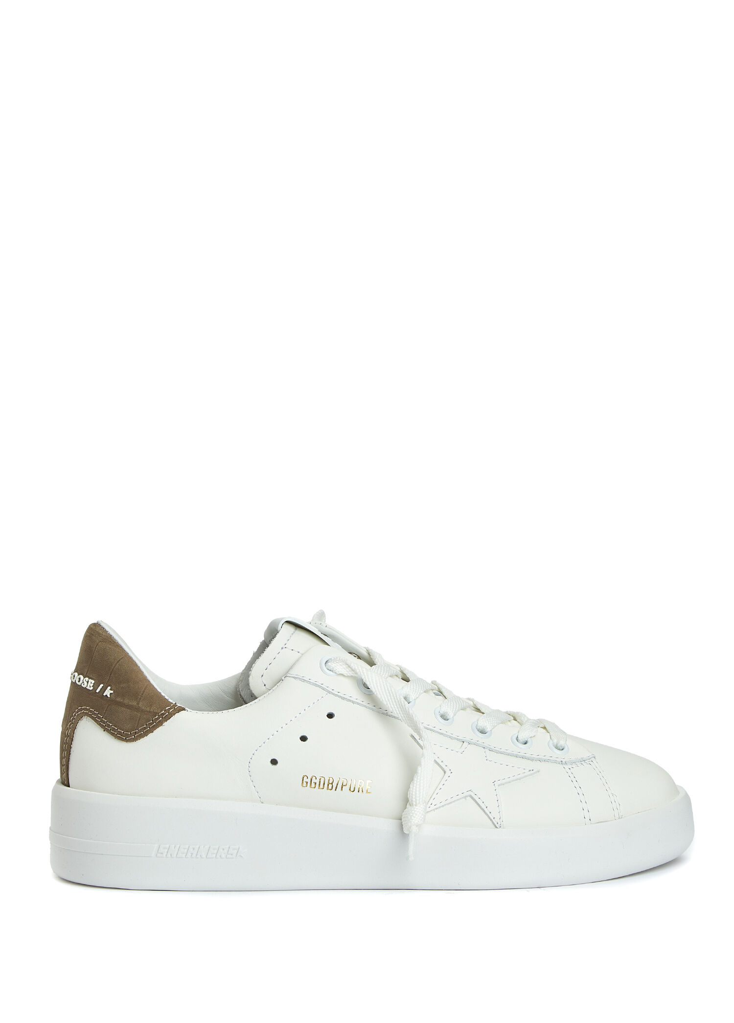 Purestar Beyaz Füme Kadın Deri Sneaker