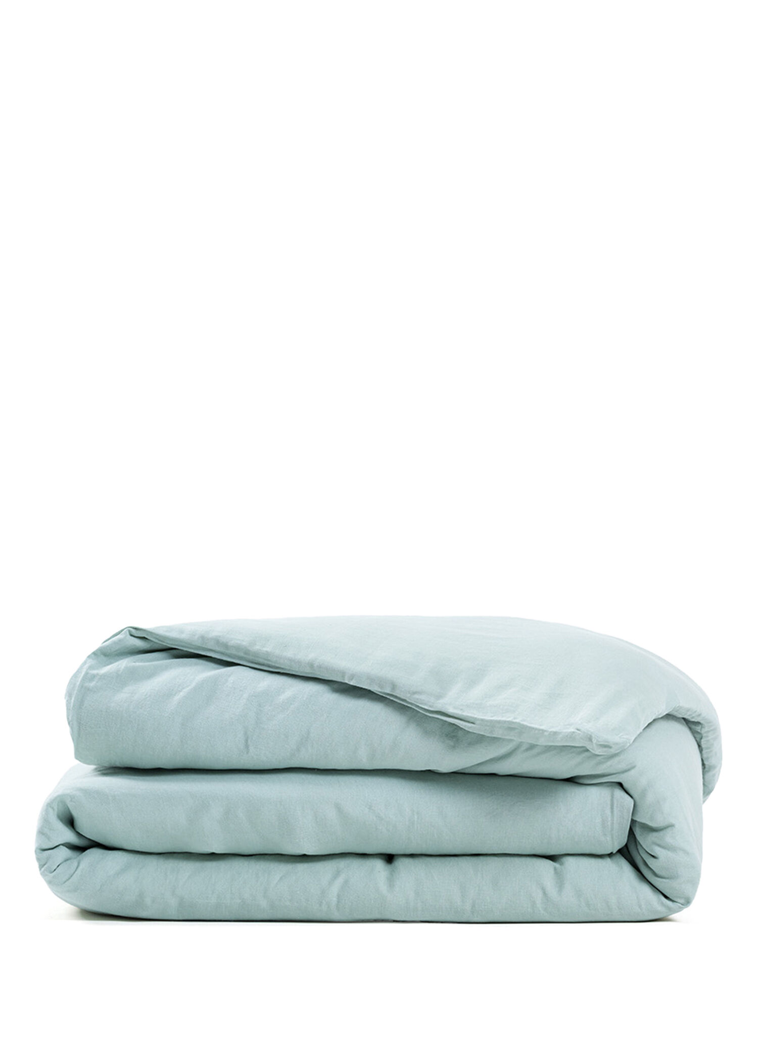 Washed Linen Yeşil Keten Çift Kişilik Nevresim Kılıfı 200 x 220 cm