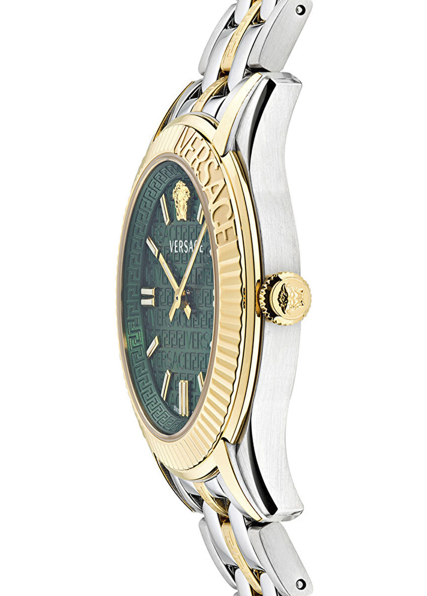 Versace Altın Rengi / Metalik Gri Kadın VRSCVE6C00423 Greca Time