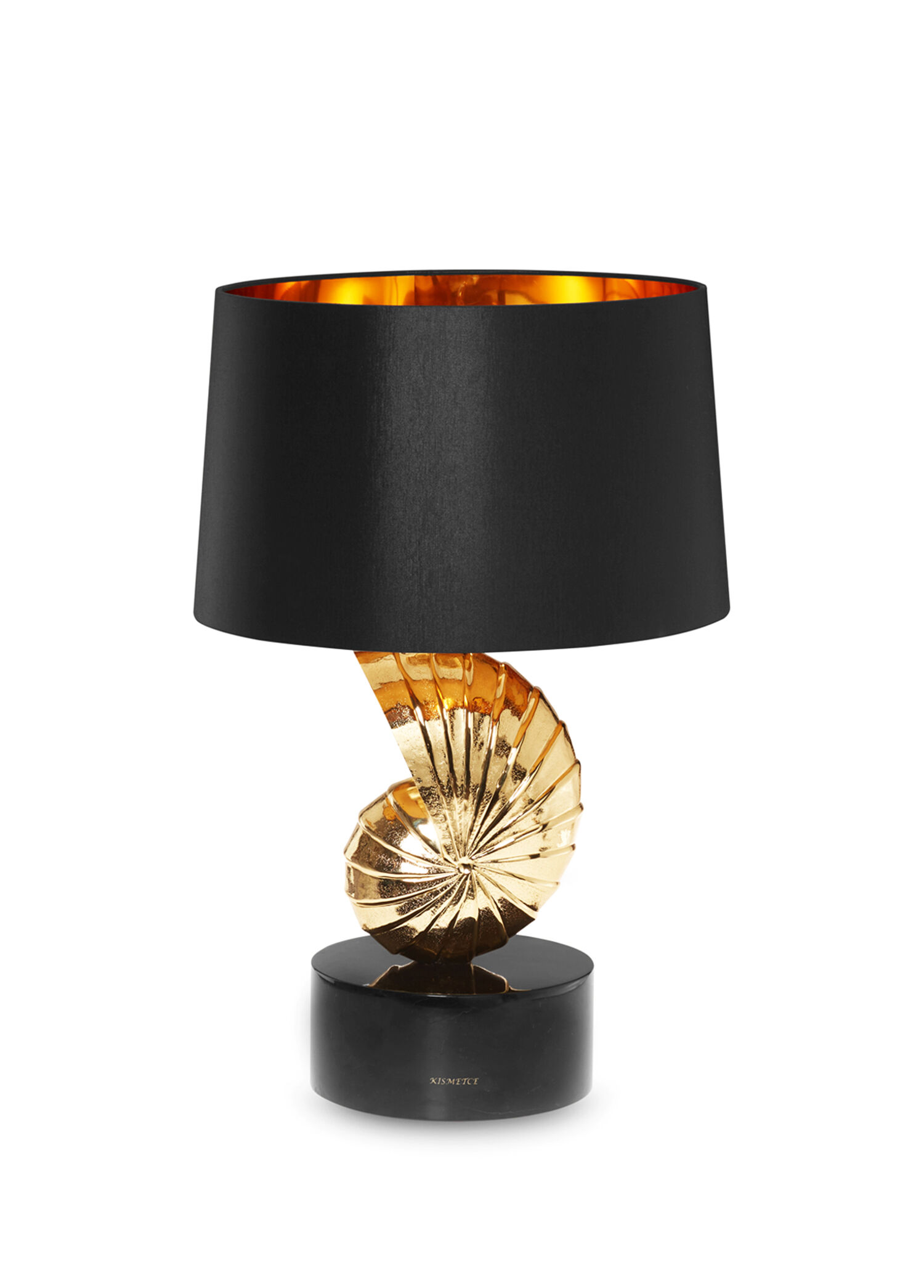 Nautilus Siyah Mermer Abajur