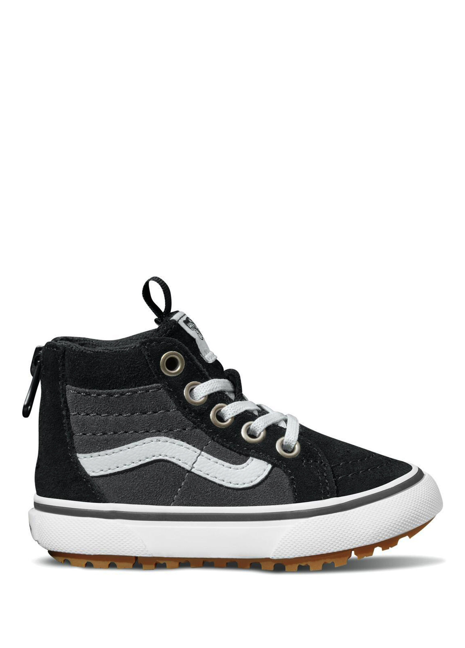 SK8 Hi Siyah Gri Unisex Çocuk Deri Sneaker