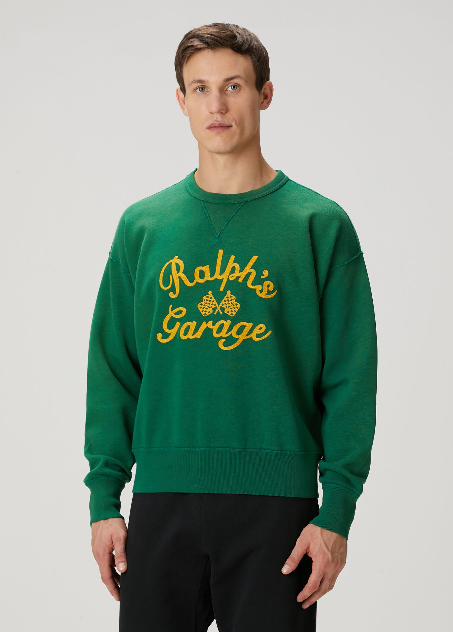 Yeşil Logo Nakışlı Sweatshirt
