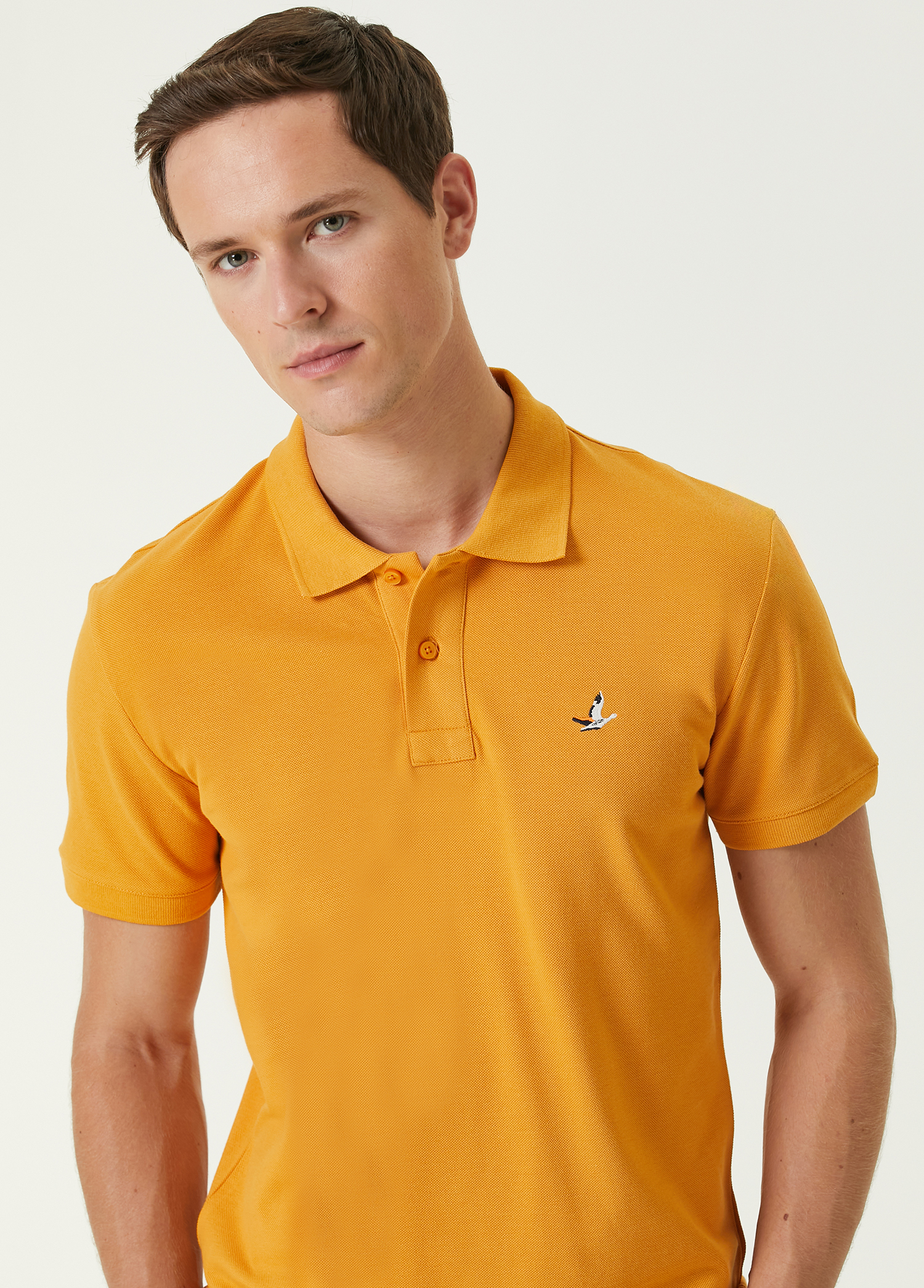 Slim Fit Hardal Polo Yaka T-shirt_1