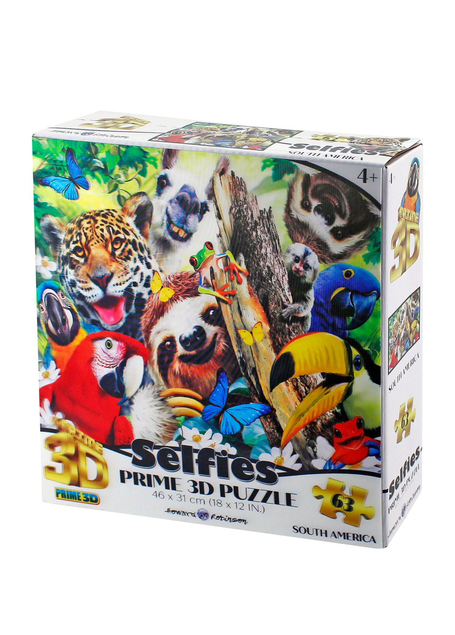 Güney Amerika Hayvanları Selfie 63 Parça 3D Puzzle